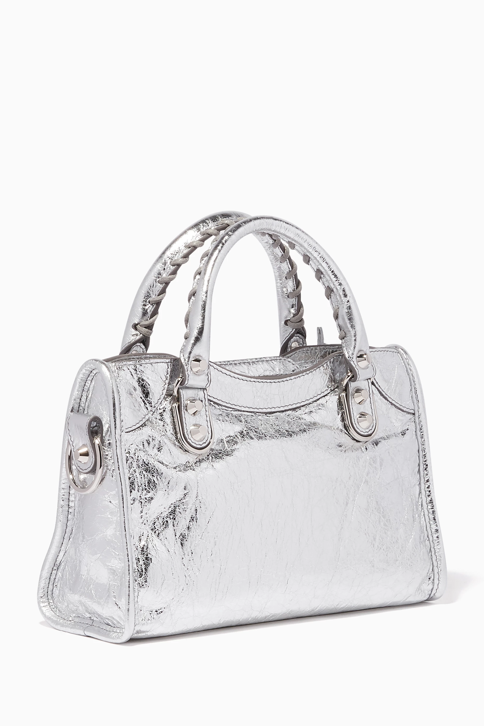 Balenciaga city sales mini silver