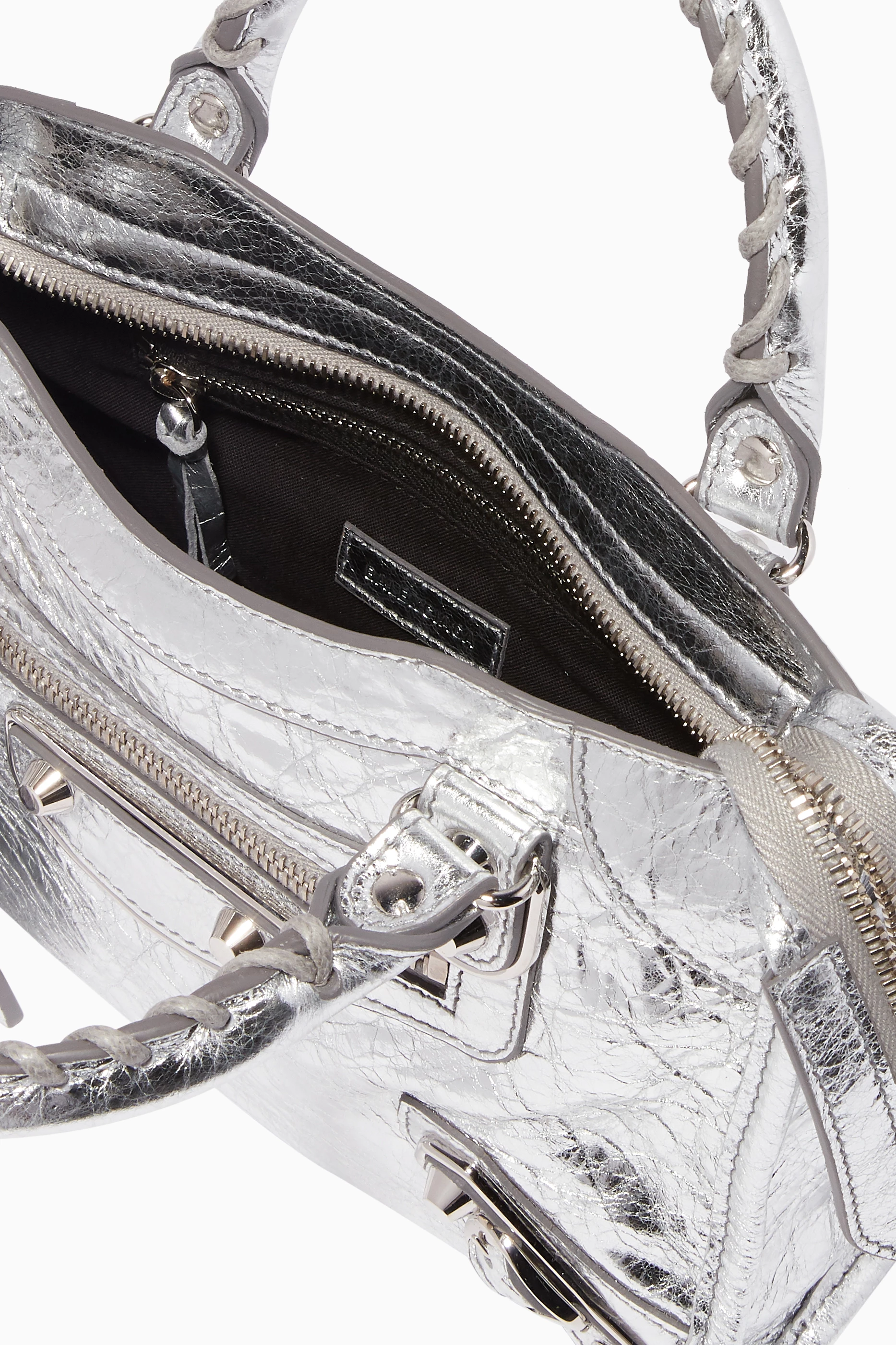 Balenciaga mini city silver hot sale