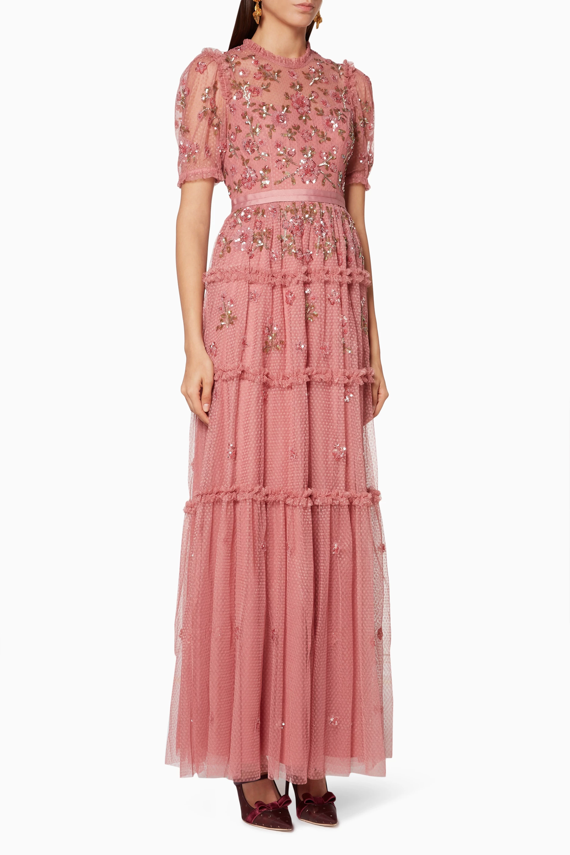Carnation shop sequin gown