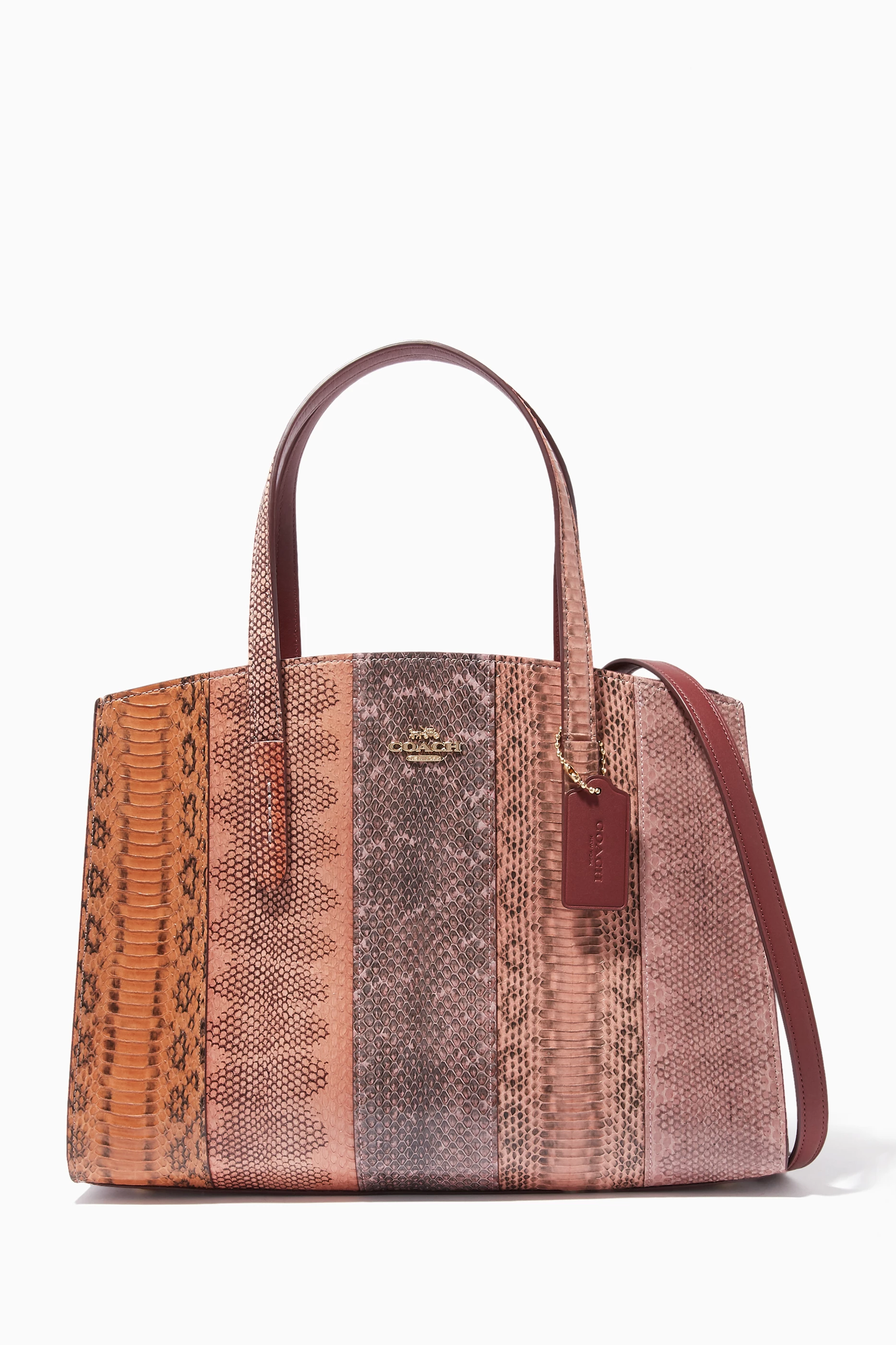 Buy Coach Pink Ombr Snakeskin Charlie for Women in UAE Ounass