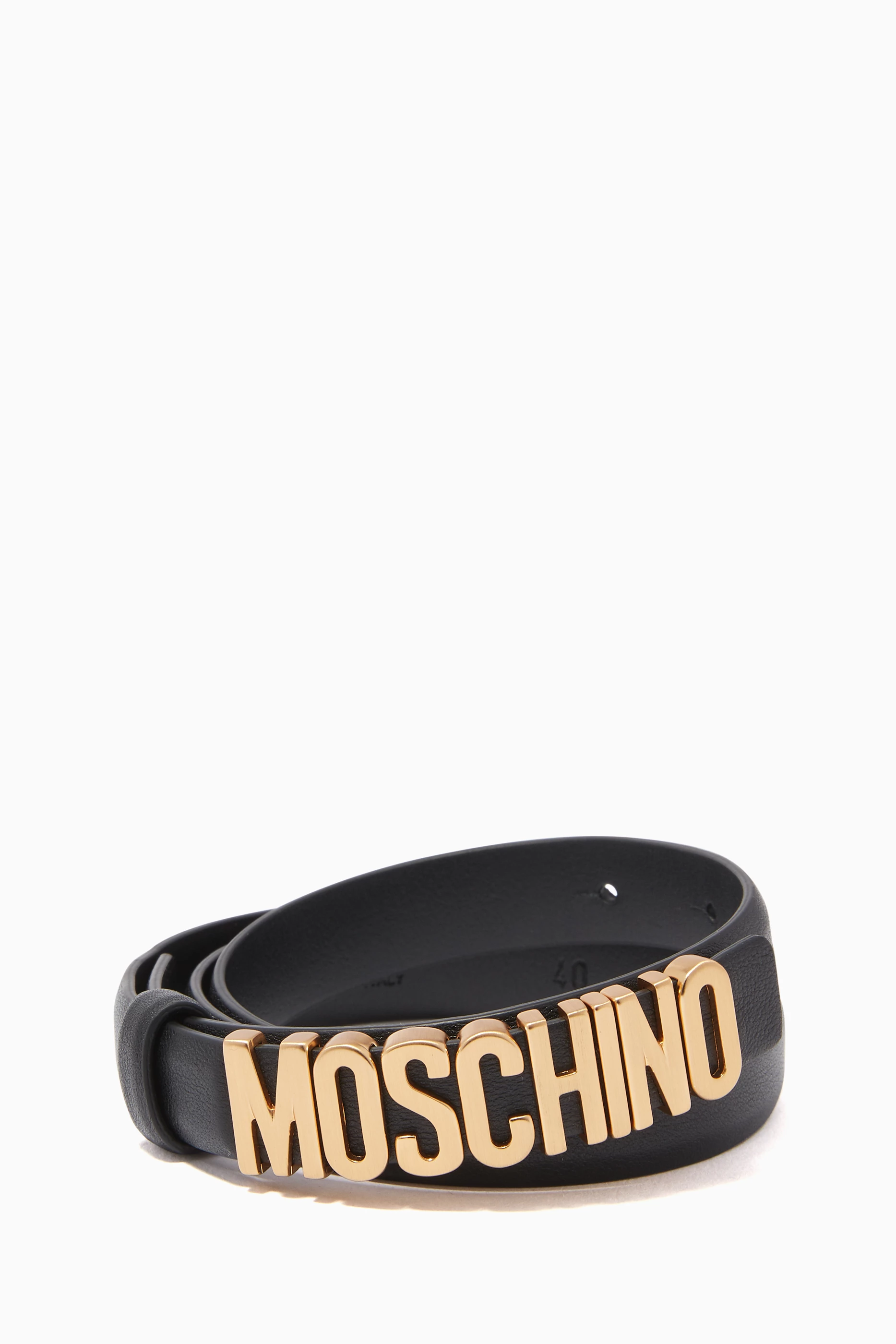 All black sale moschino belt