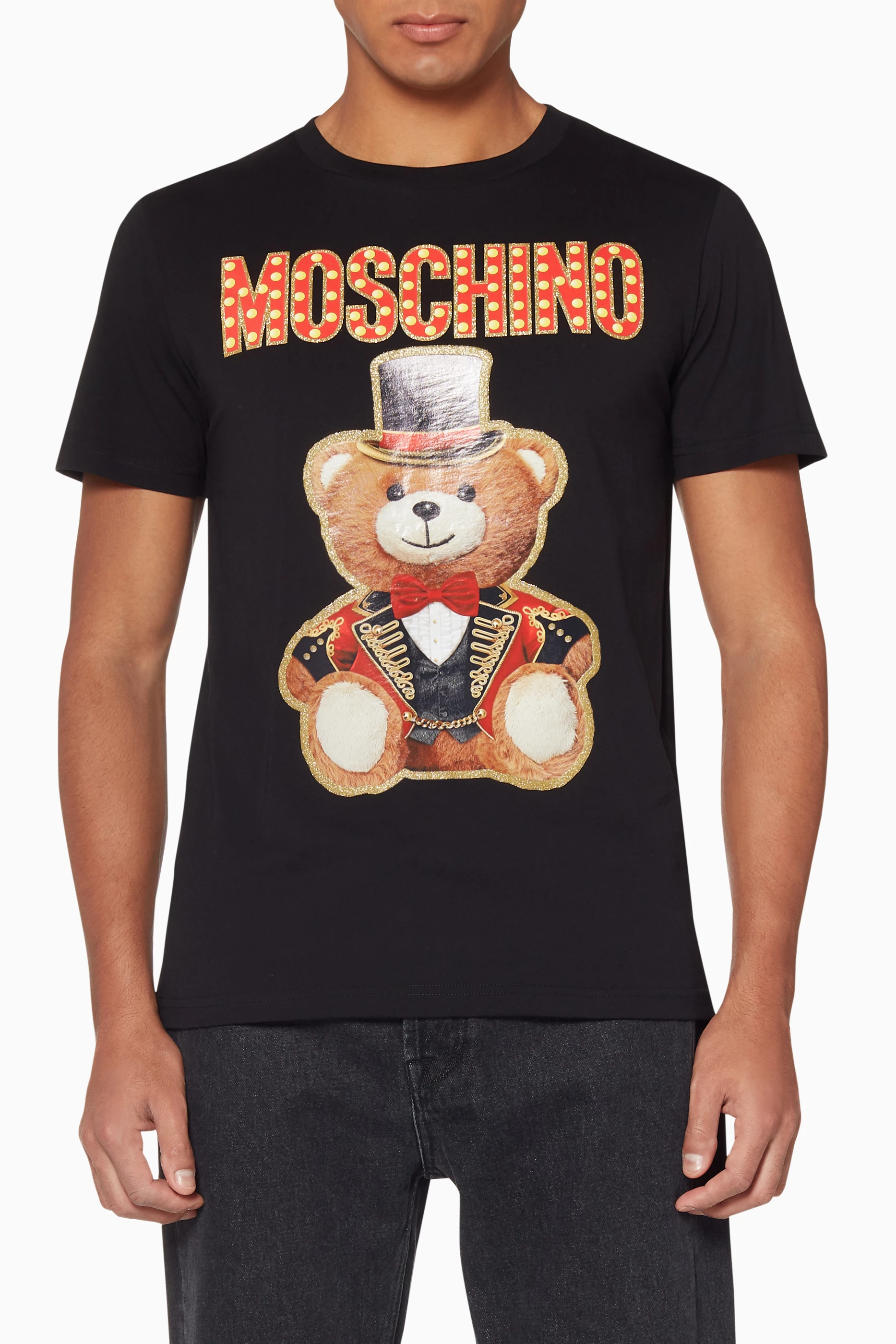 Buy Moschino Black Black Teddy Circus T Shirt for Men in UAE Ounass