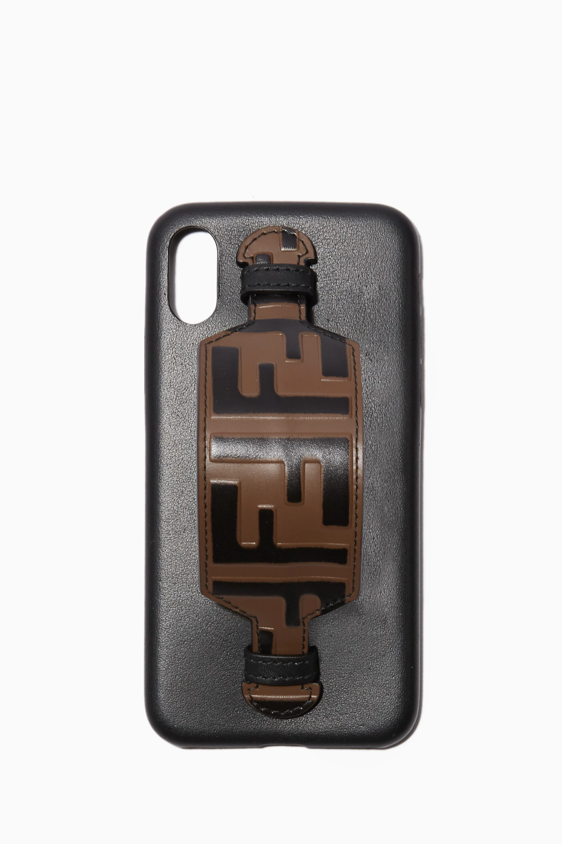 Buy Fendi Black Black Monogram Leather iPhone X Case for Women in UAE Ounass