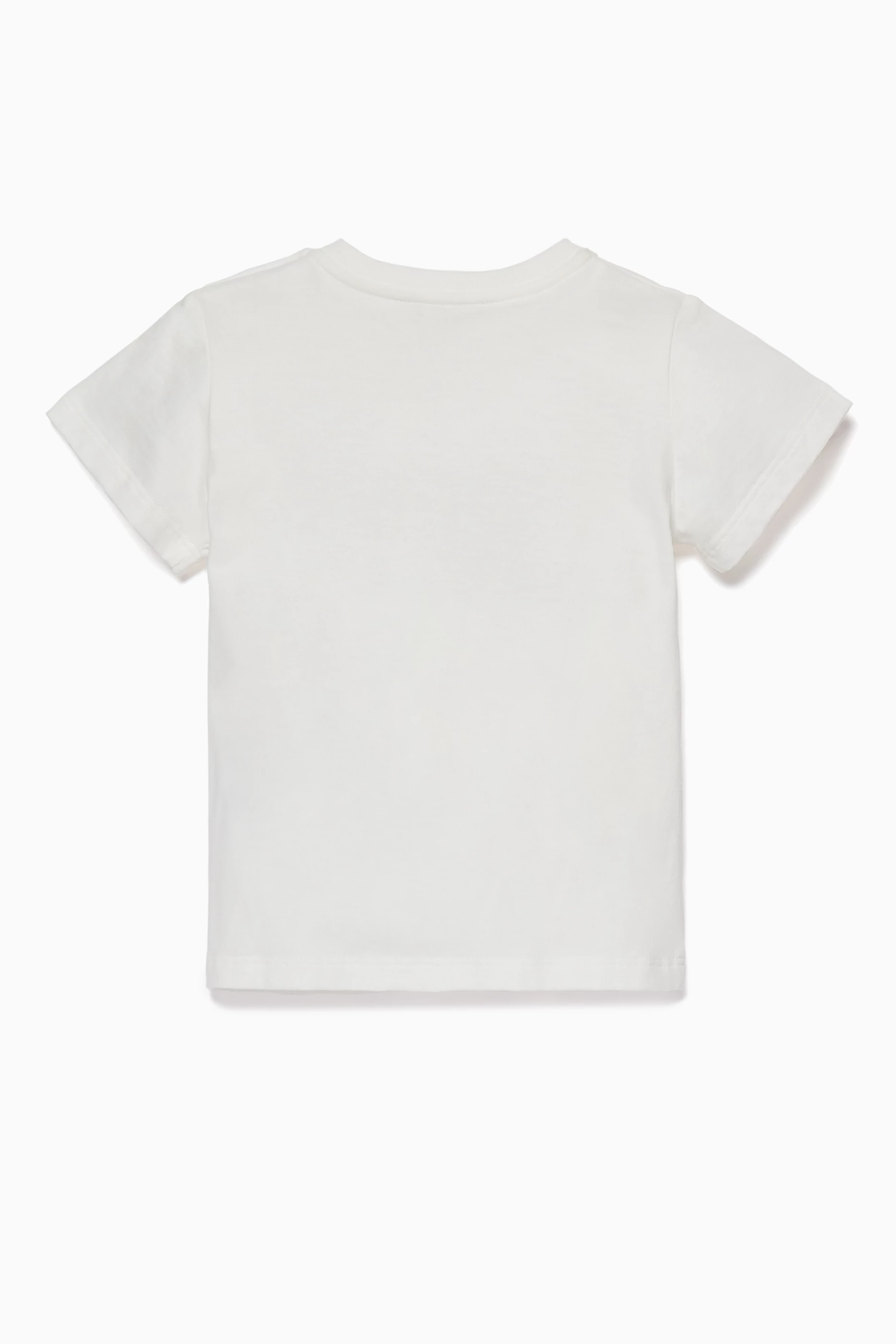 Buy Gucci White White Logo Print Cotton T Shirt for Baby Girls in
