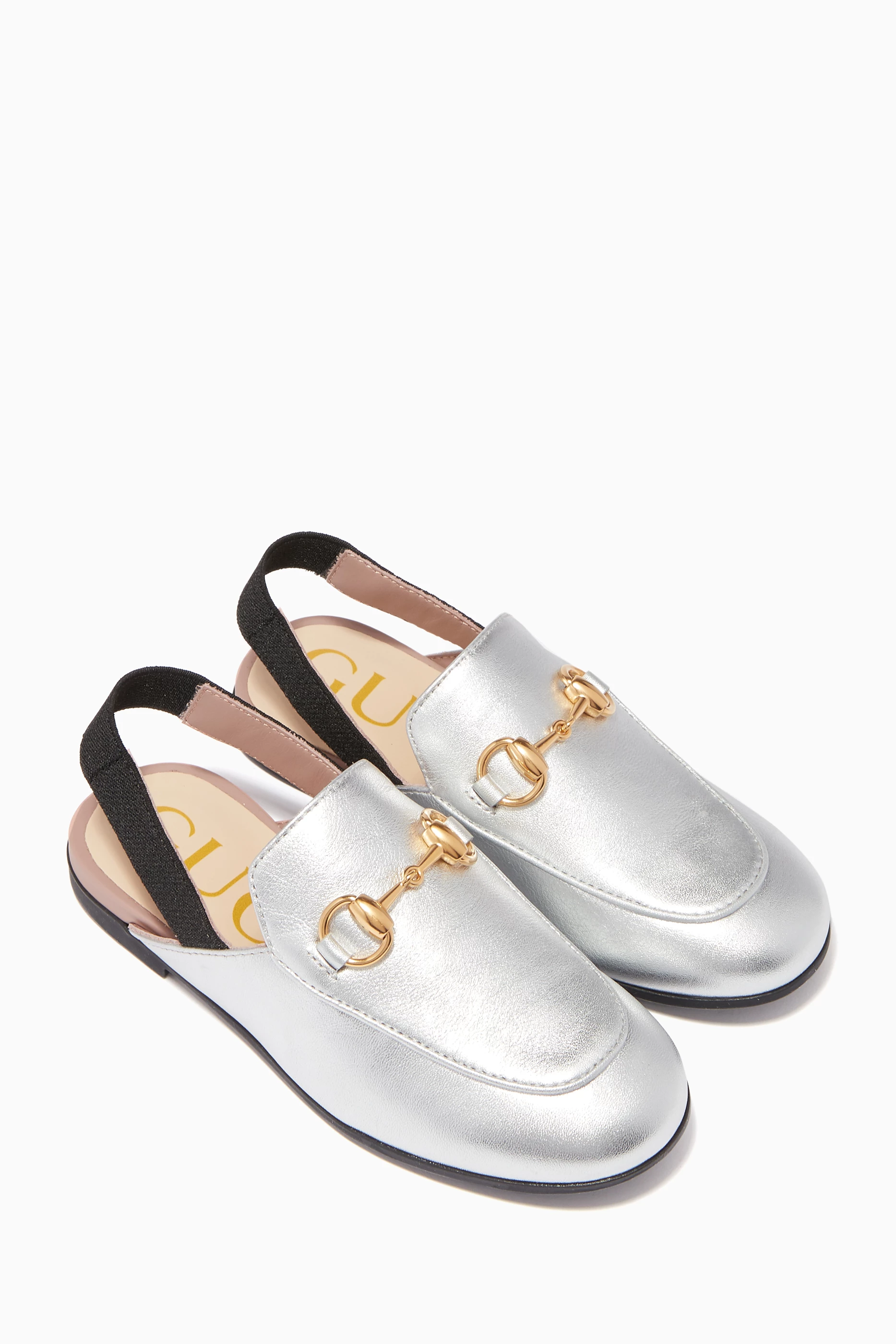 Gucci silver new arrivals slippers