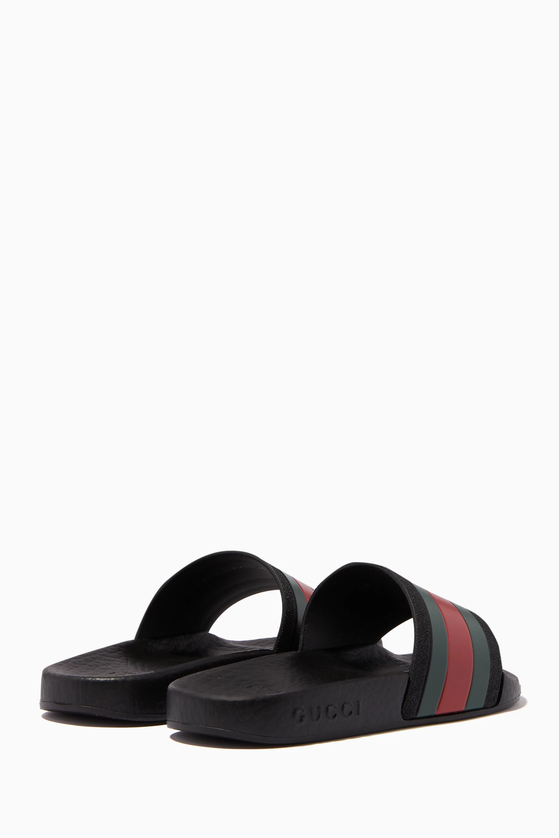 Striped shop gucci slides