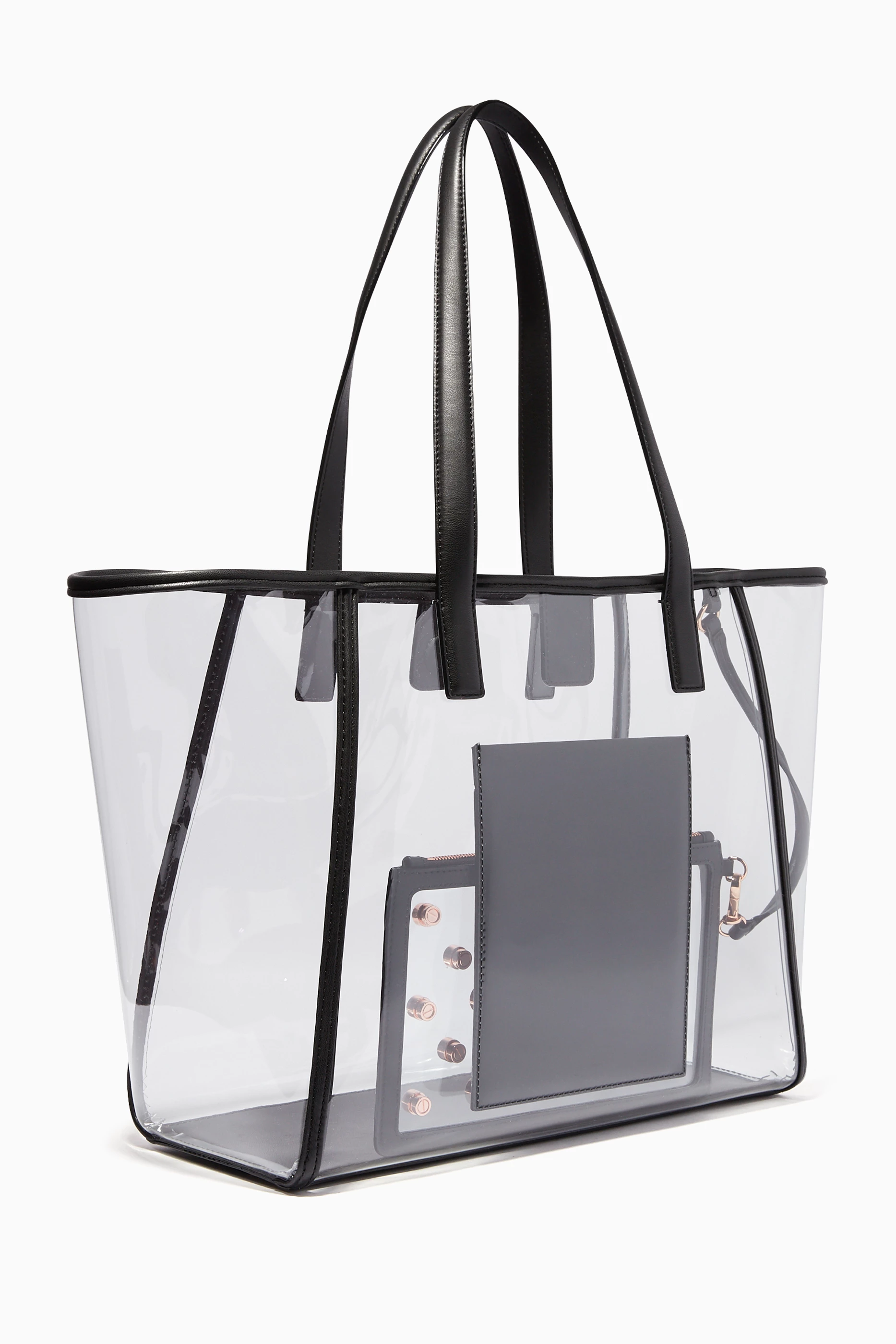 Buy Sophia Webster Black Black Dina Clear Tote Bag for Women in