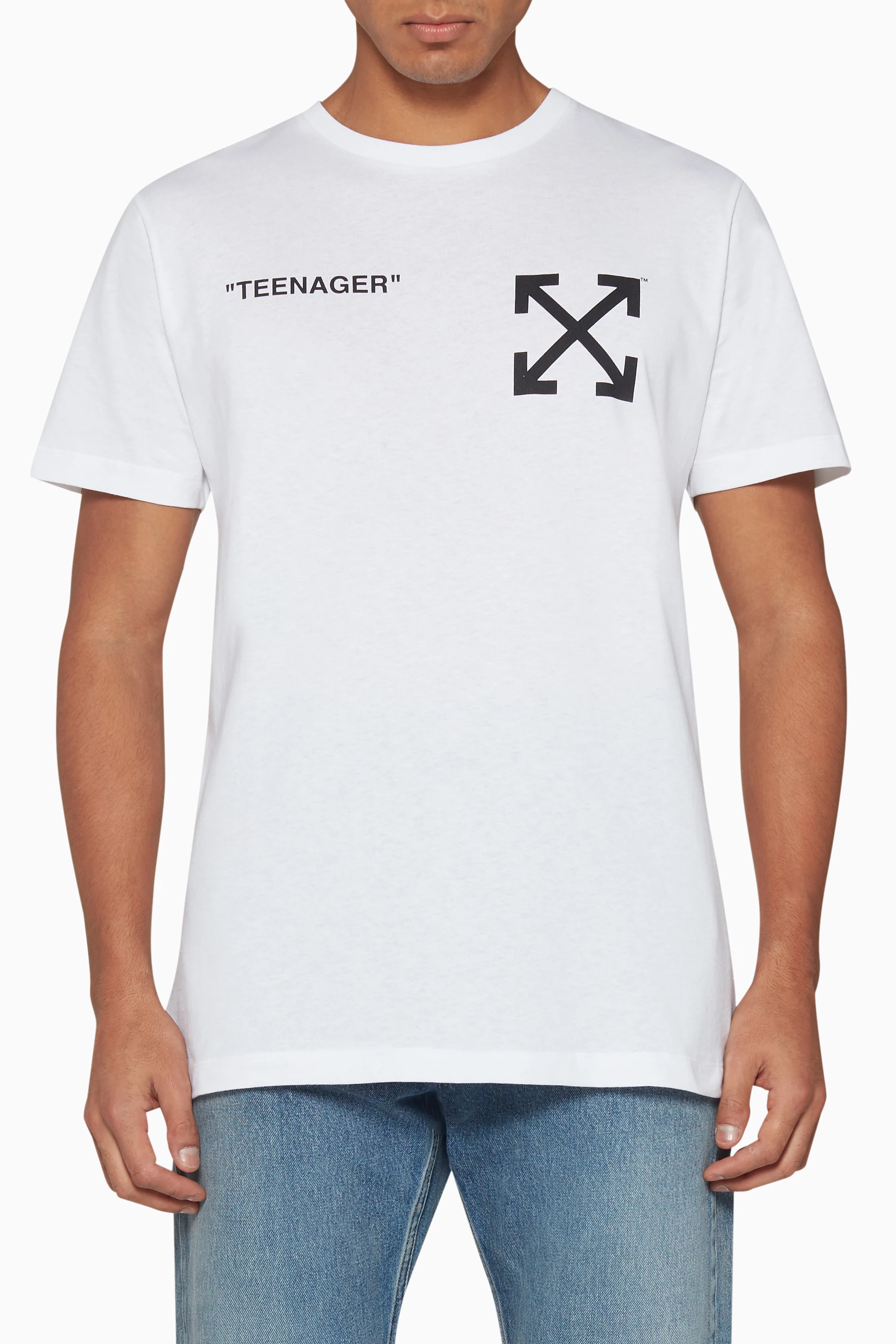 Off white sales t shirt teenager