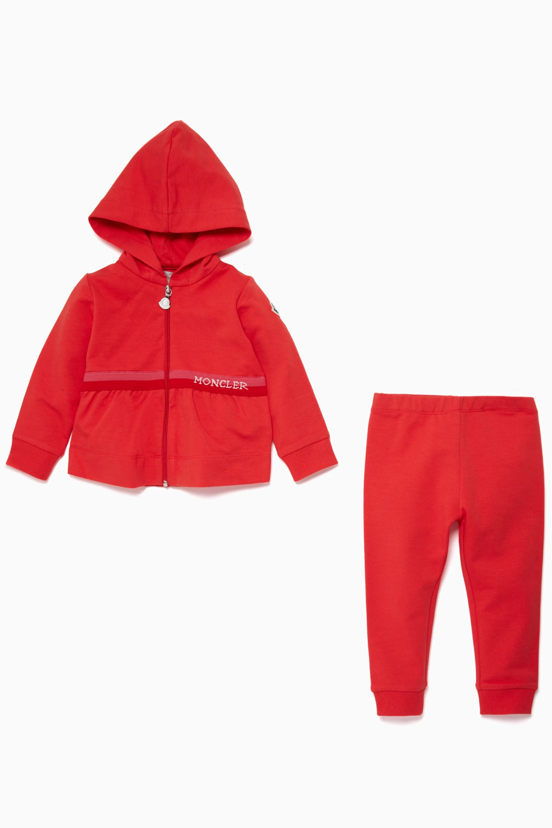 Moncler tracksuit sale red