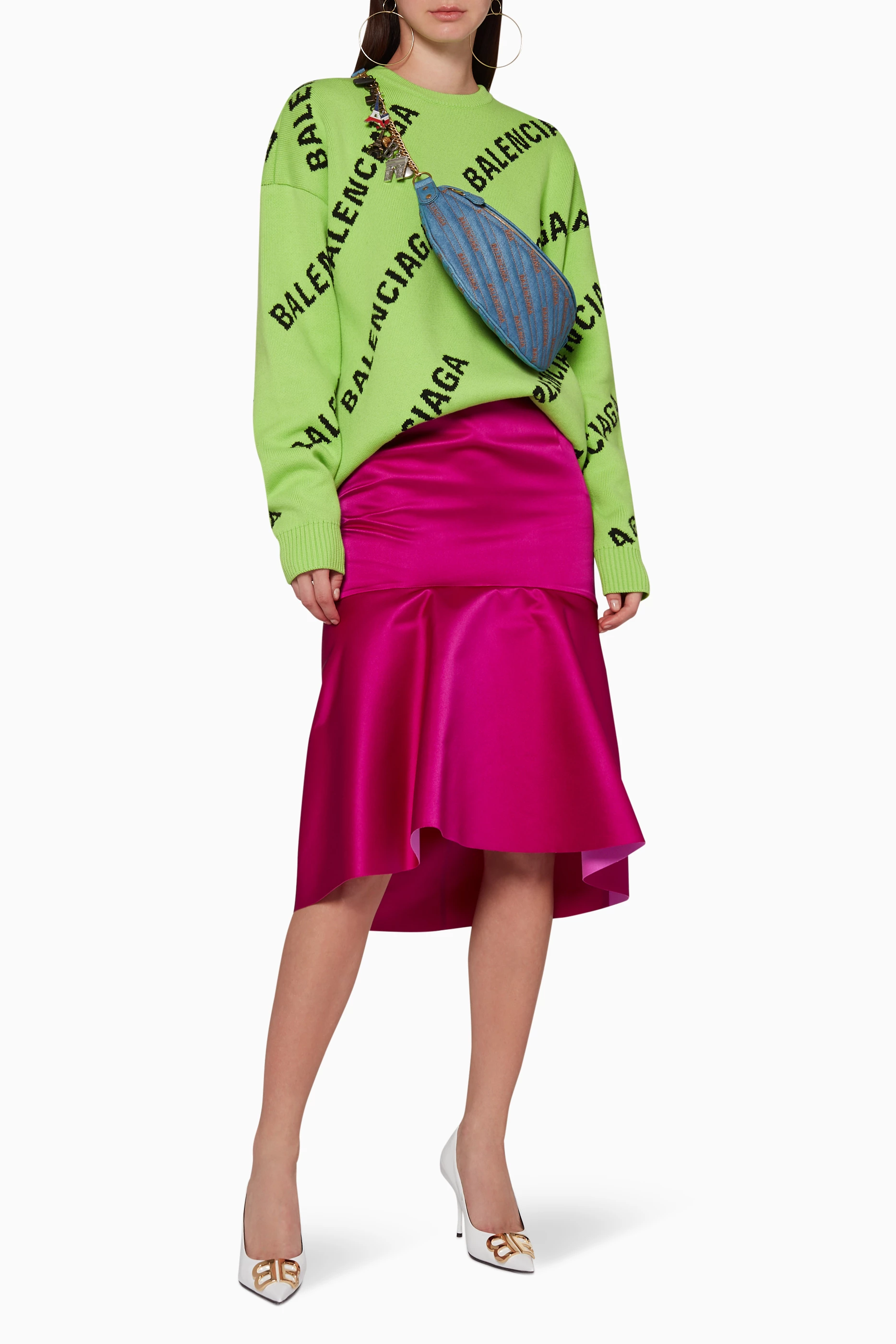 Balenciaga green jumper top