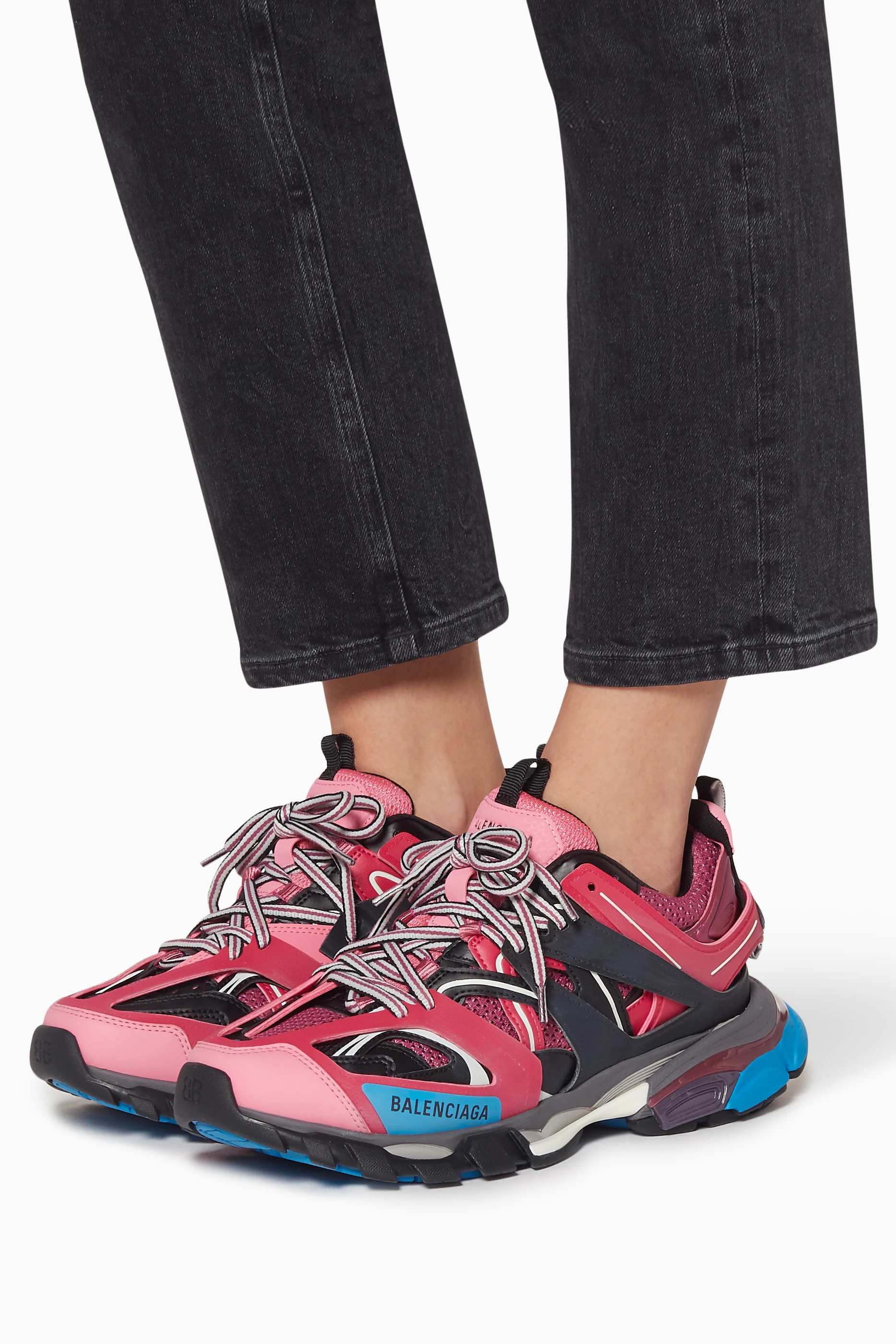 Balenciaga pink discount track sneakers