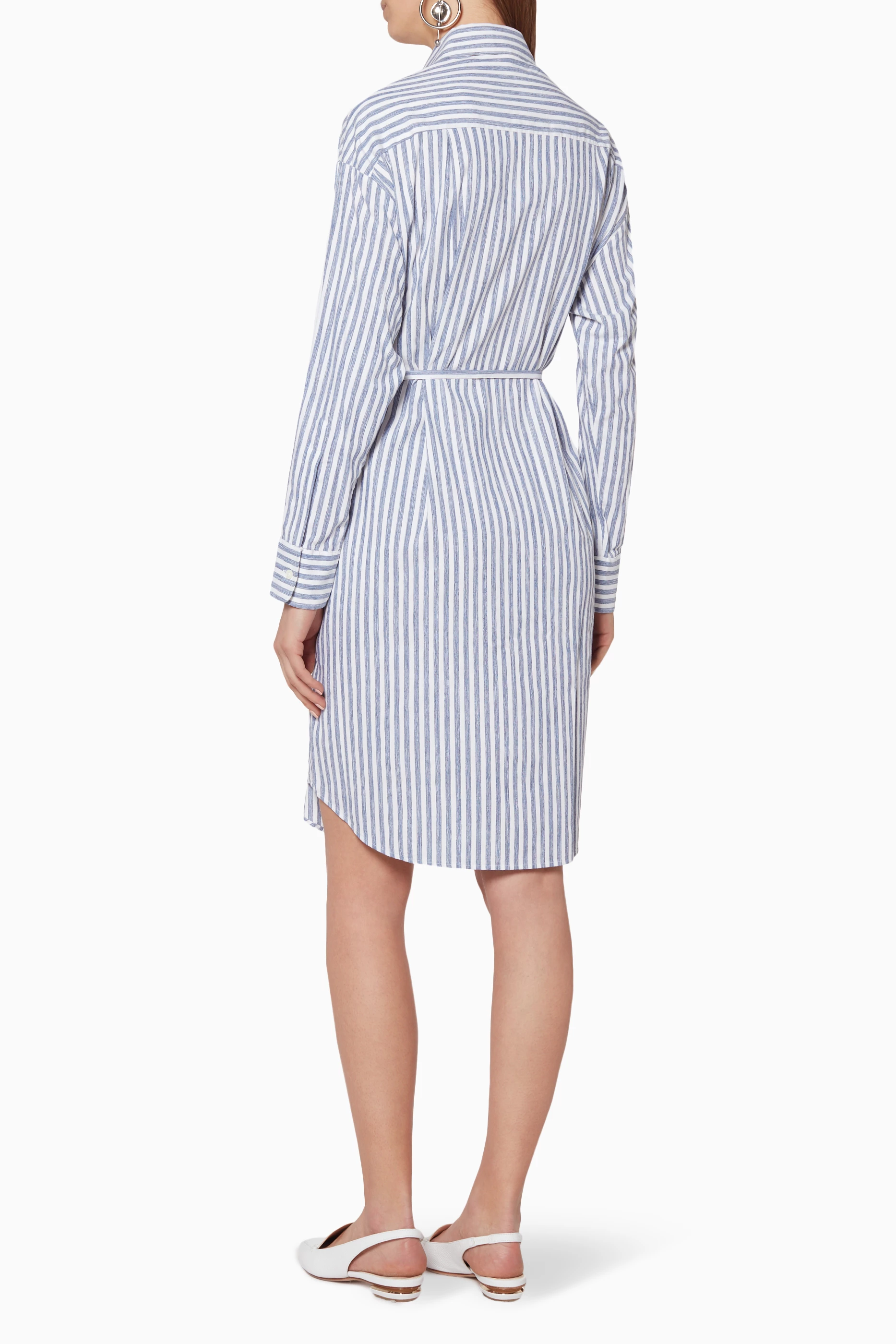 Oversized striped shirt dress hotsell