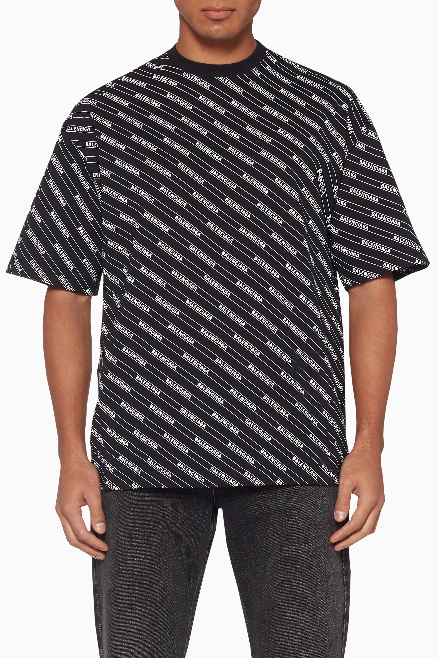 Balenciaga striped t shirt on sale