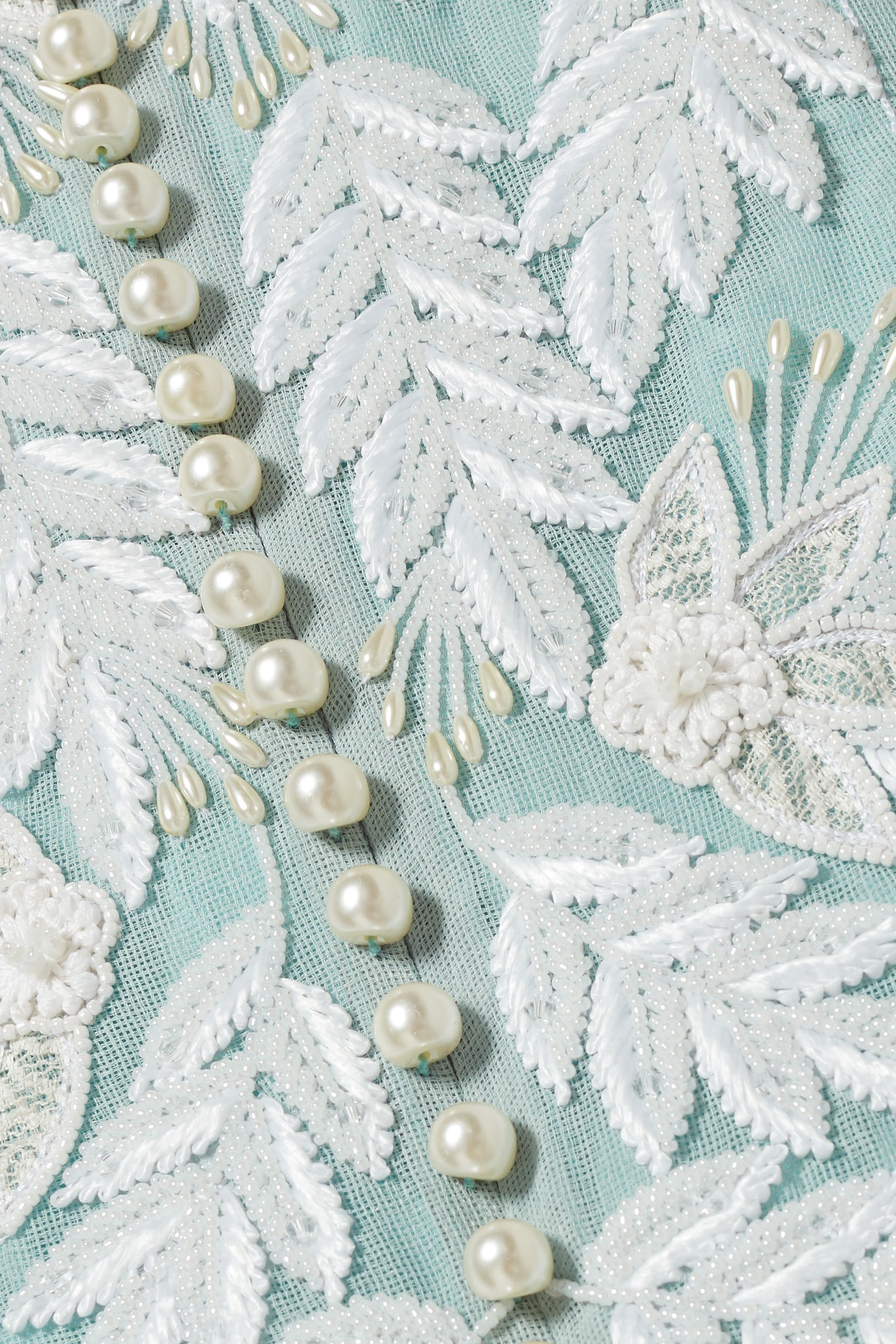 Pale blue top beaded dress