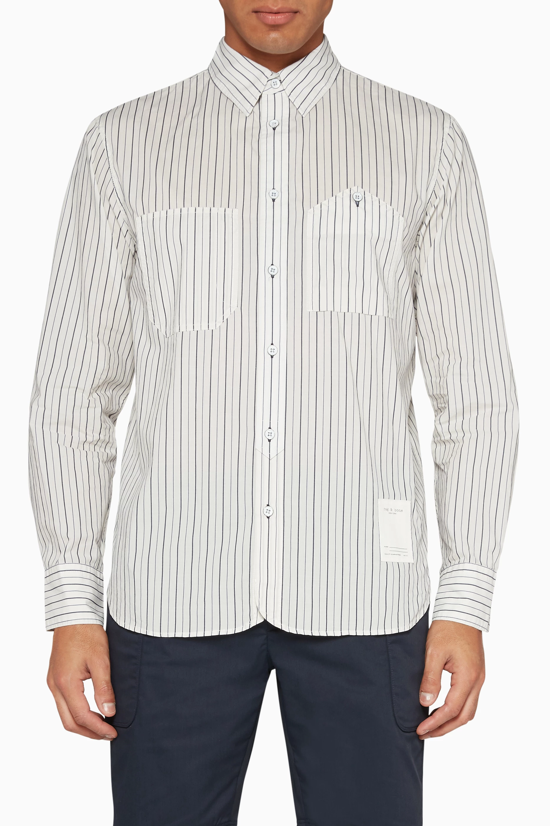 Buy Rag Bone White Levine Cotton Shirt for Men in UAE Ounass