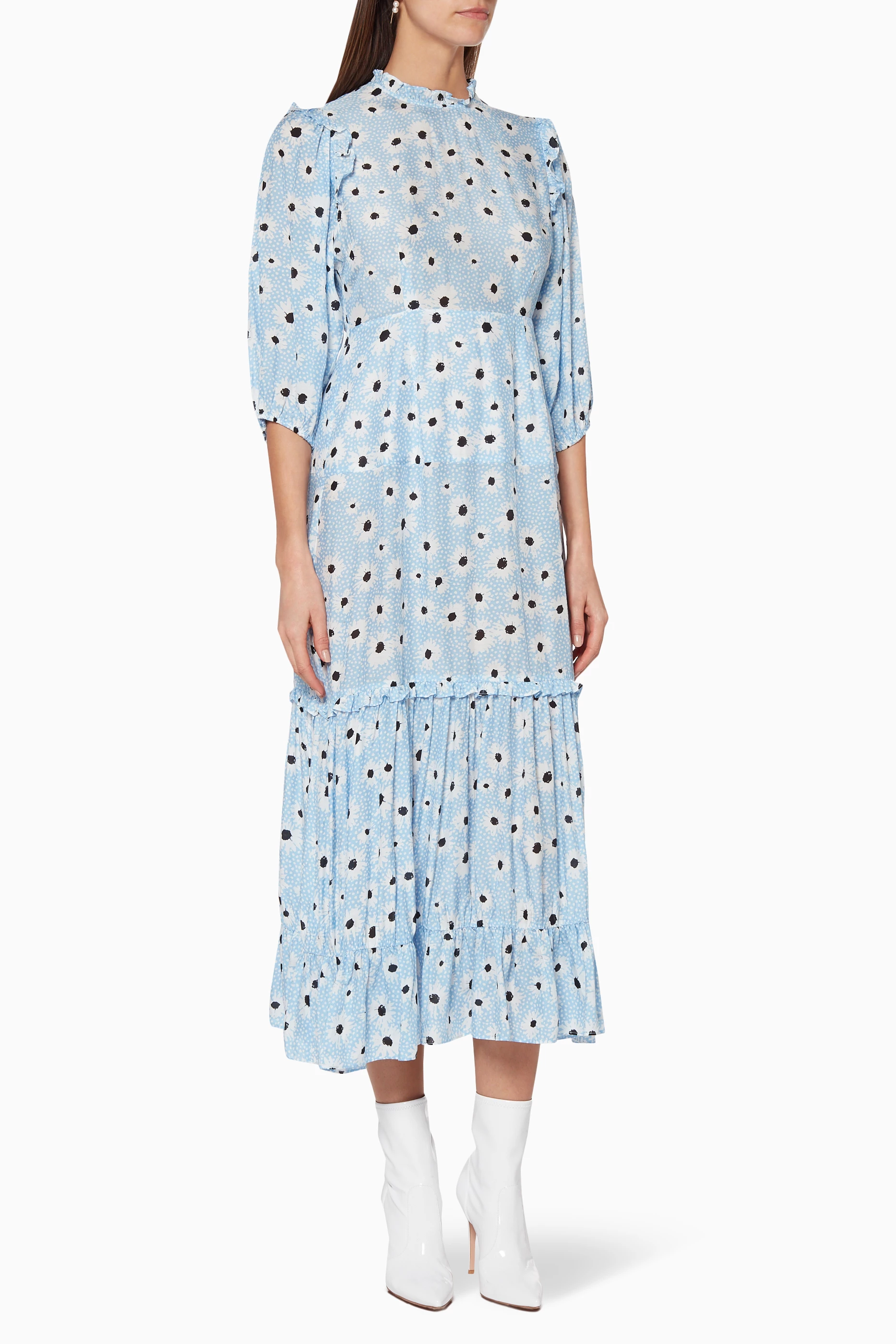 Rixo monet blue outlet leopard daisy