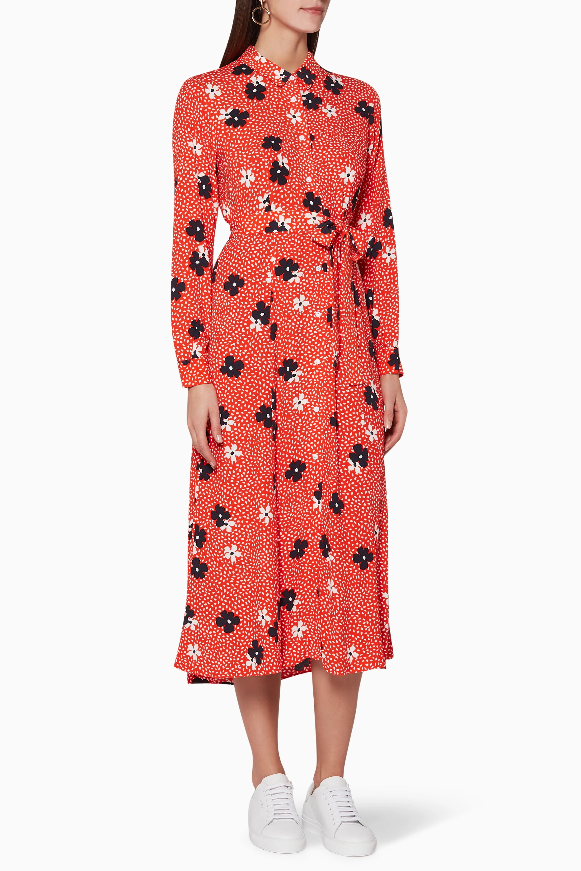 Confetti floral shirt dress best sale