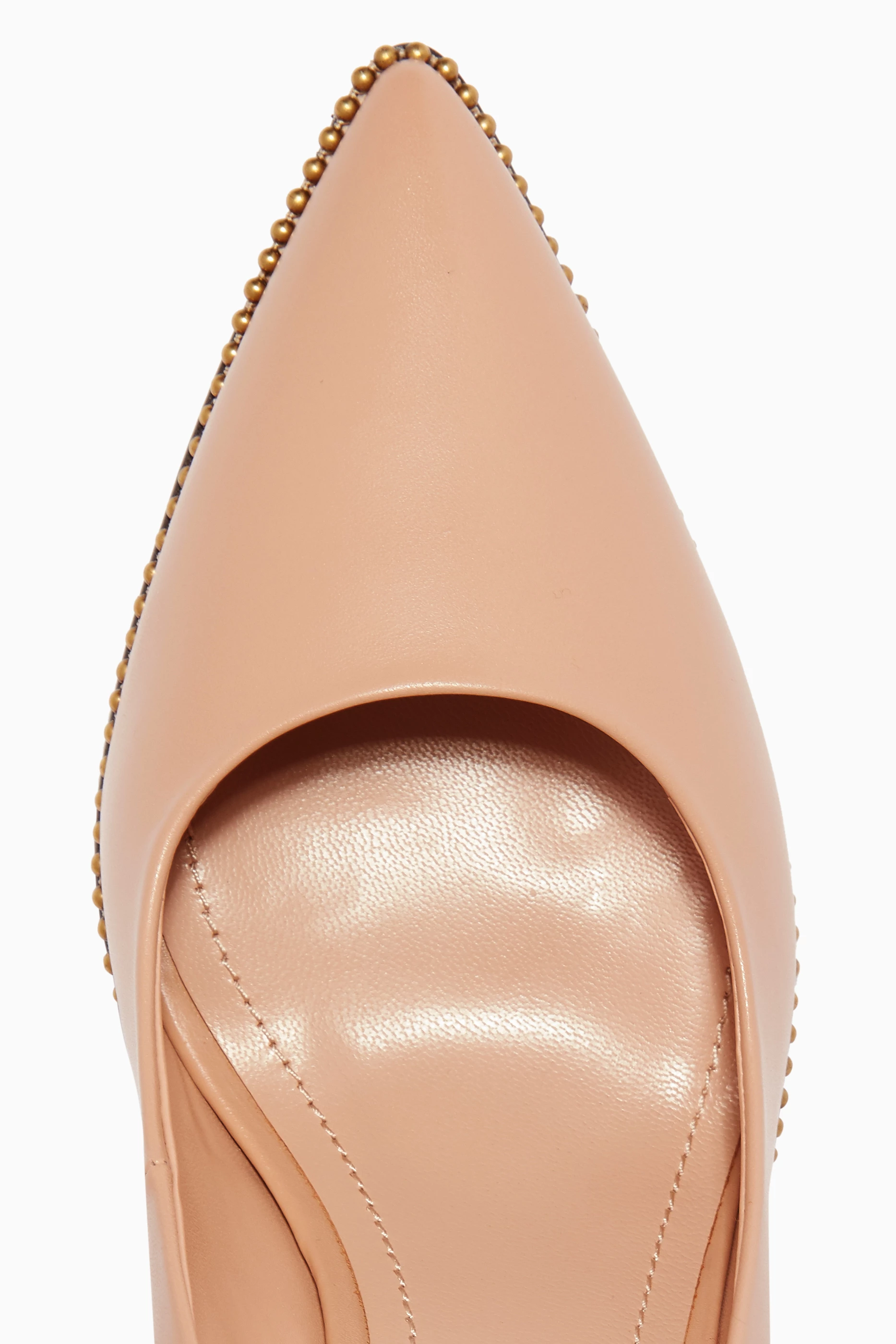 Buy Coach Brown Waverly Beadchain Leather Pumps for Women in UAE