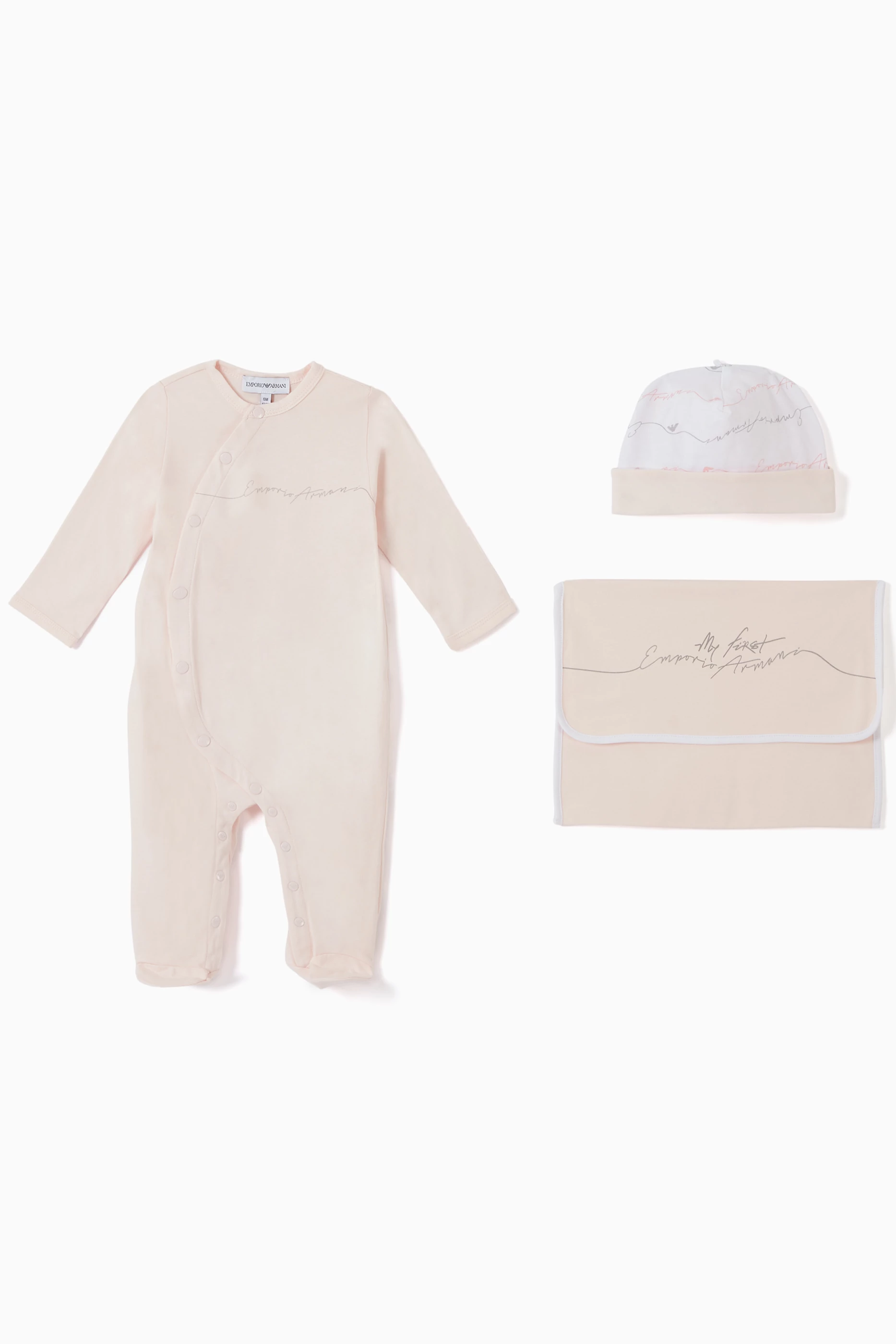 Armani baby grow online set