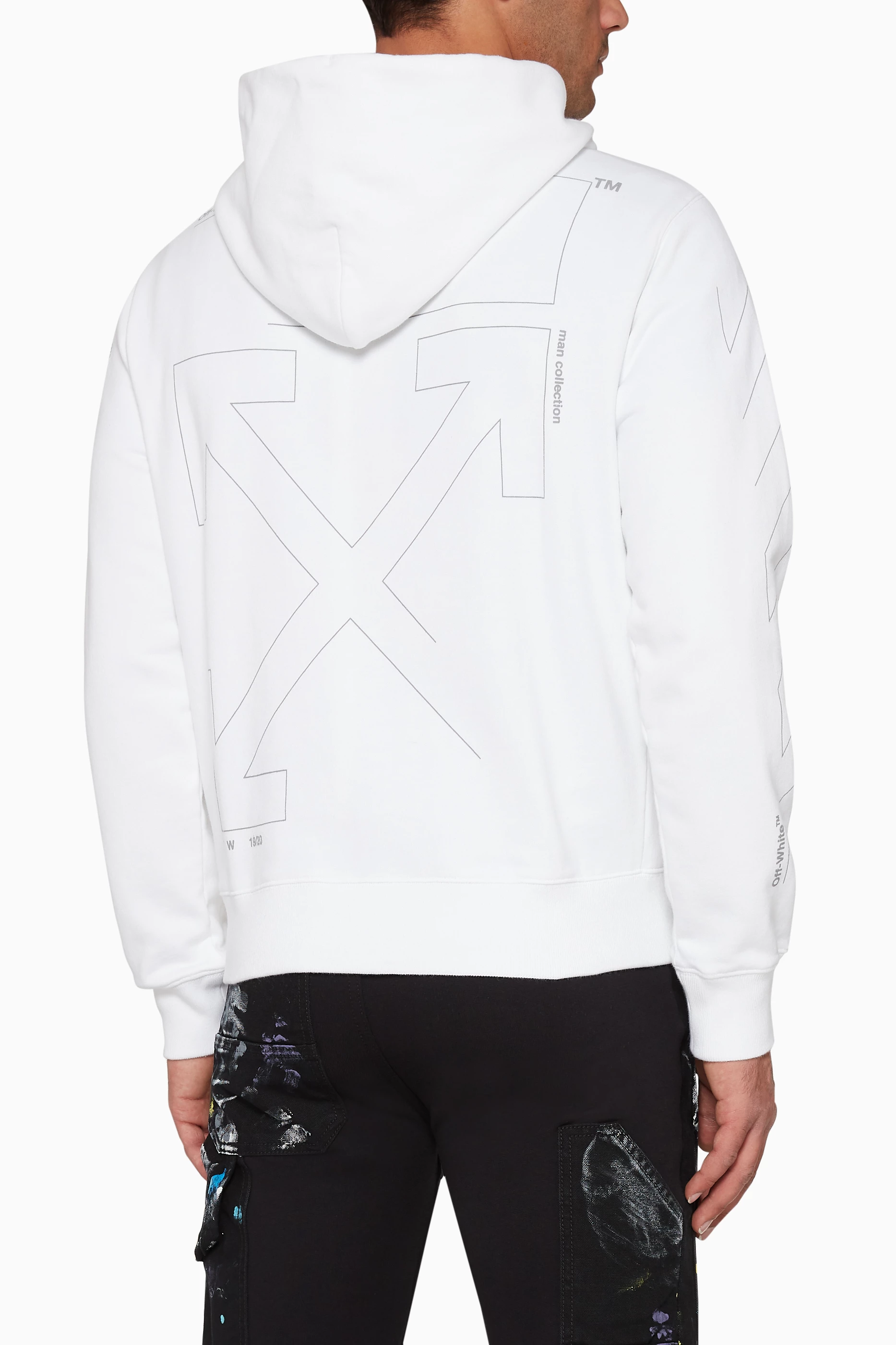 Off white diagonal unfinished sales hoodie