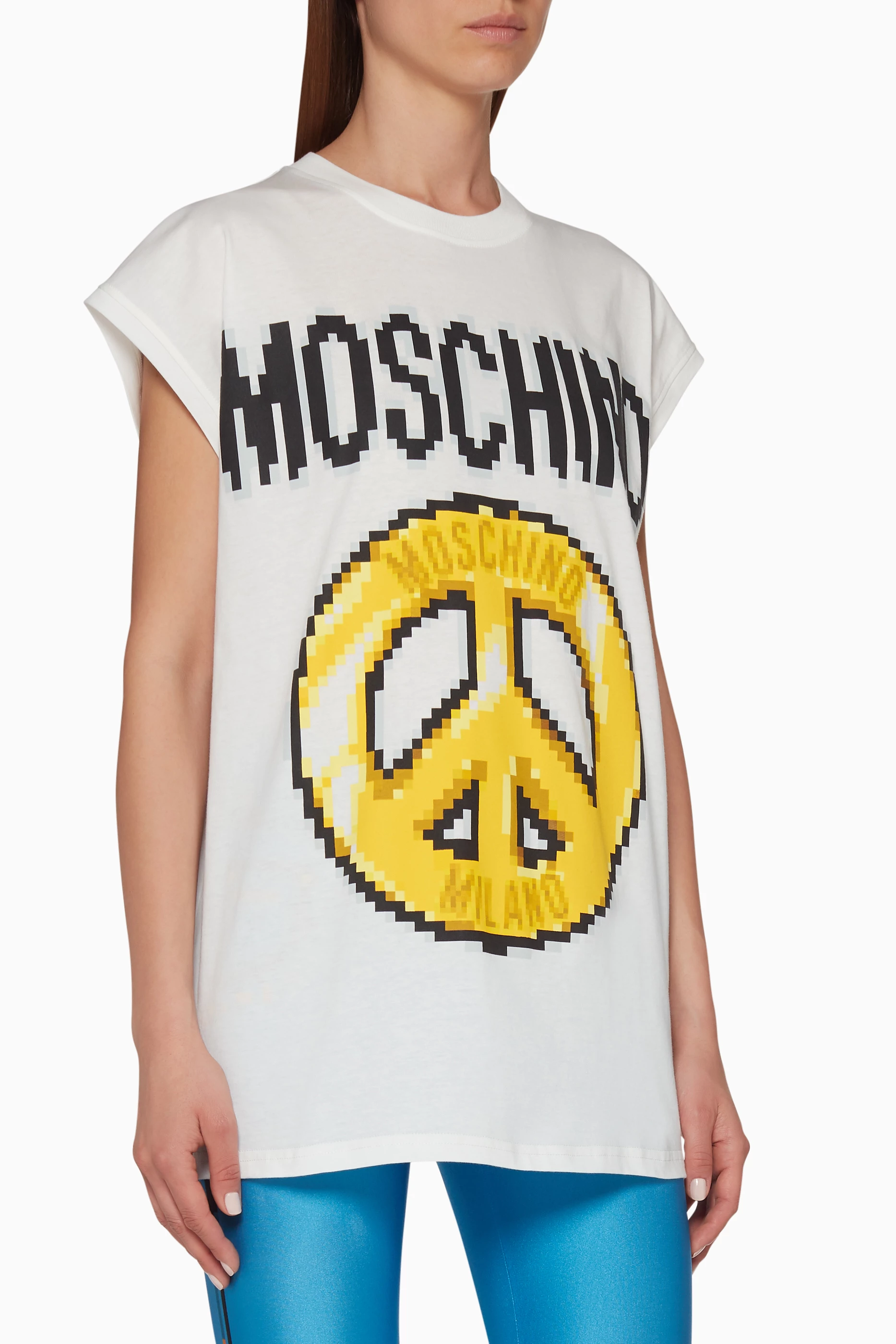 Moschino peace t best sale shirt