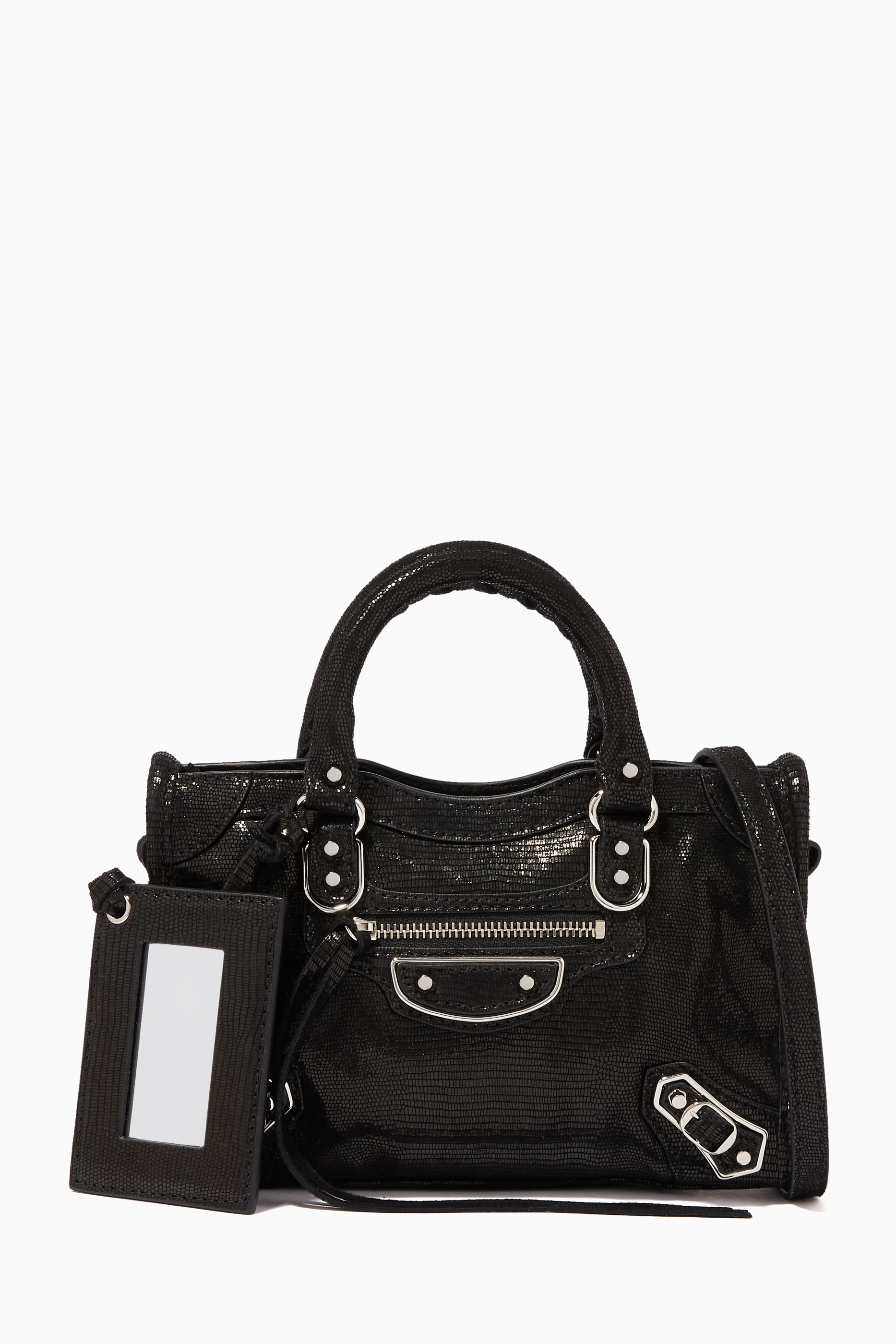 Balenciaga nano metallic edge store