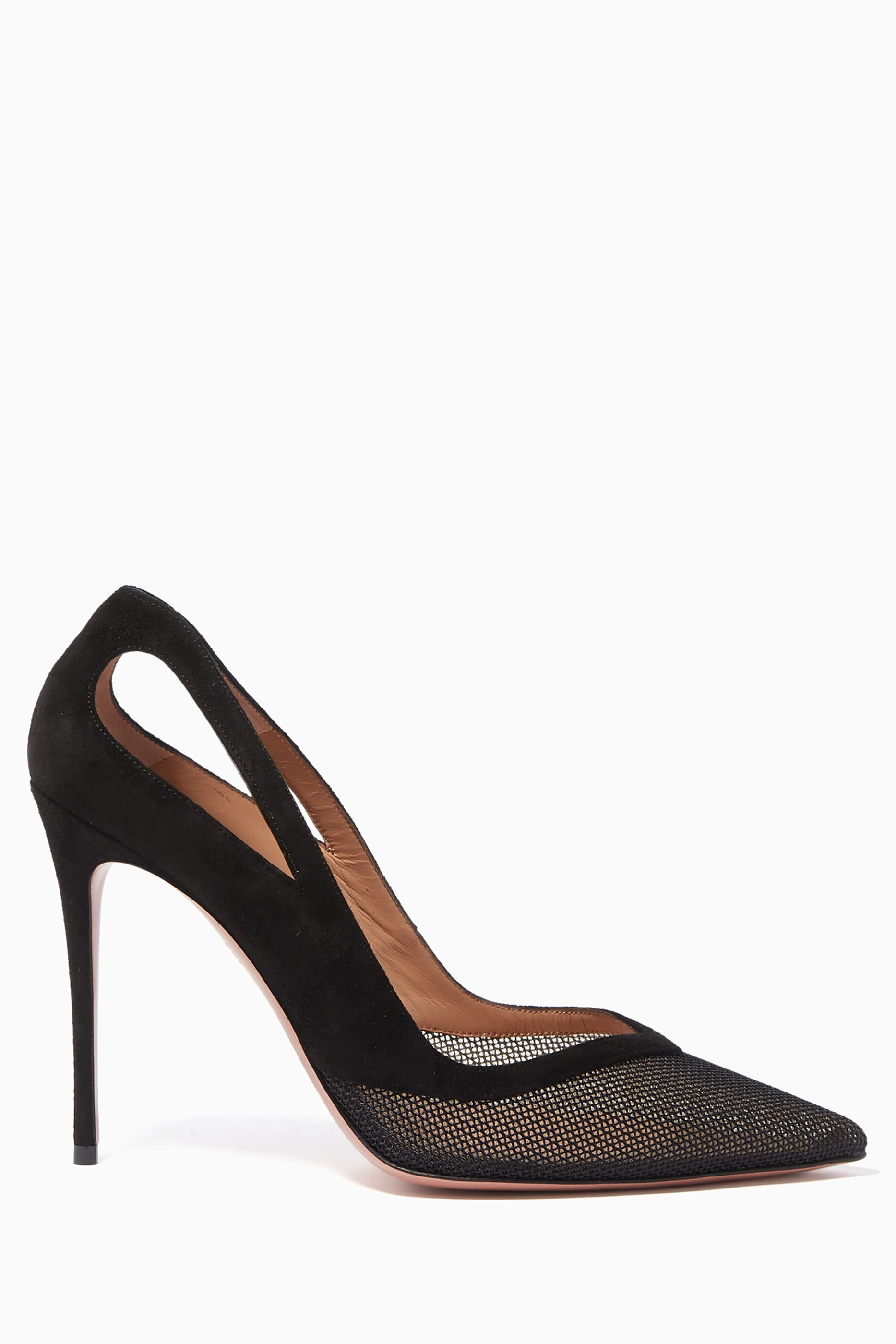 Aquazzura shiva online mesh pumps