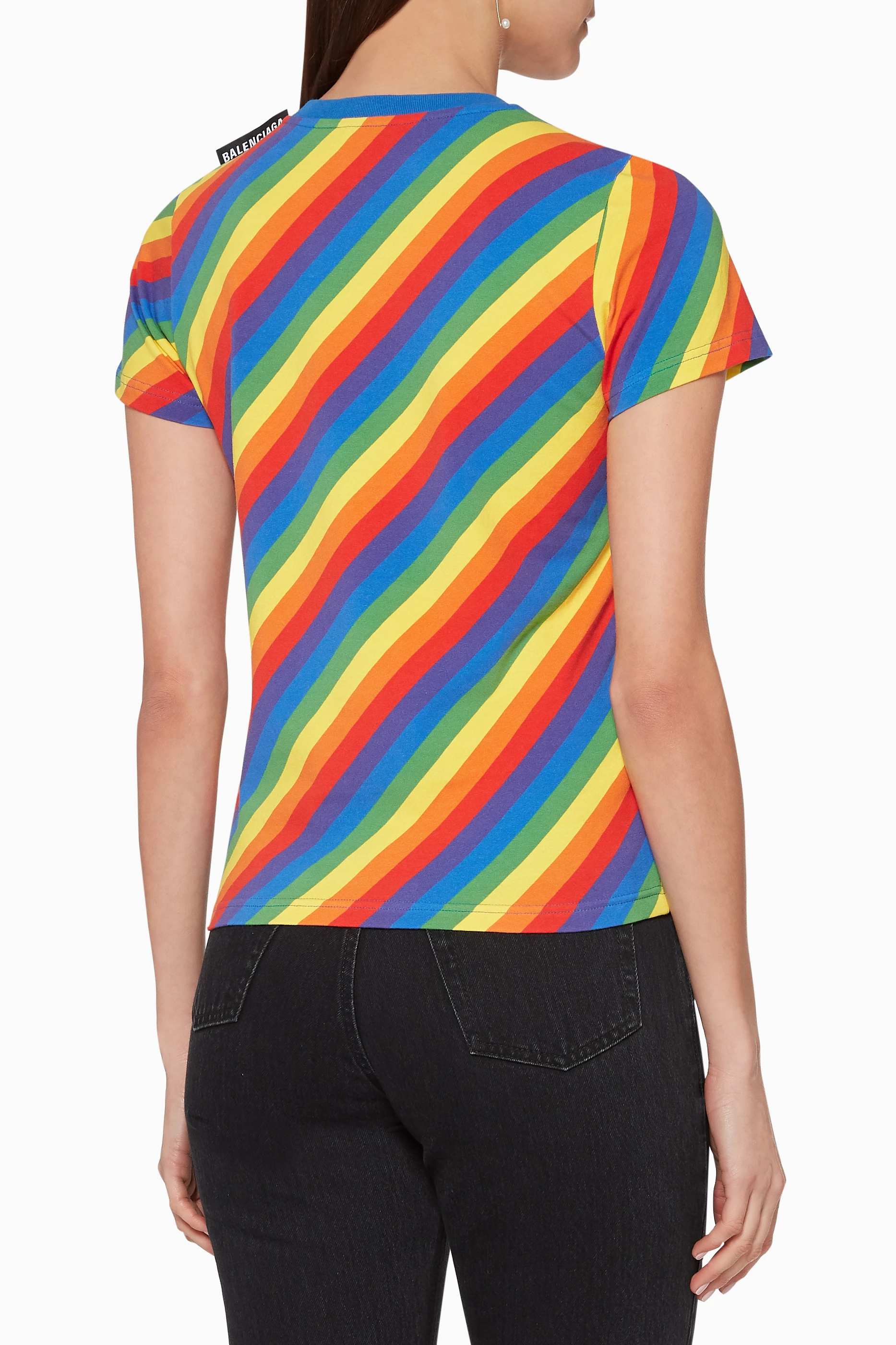 Balenciaga striped t shirt on sale