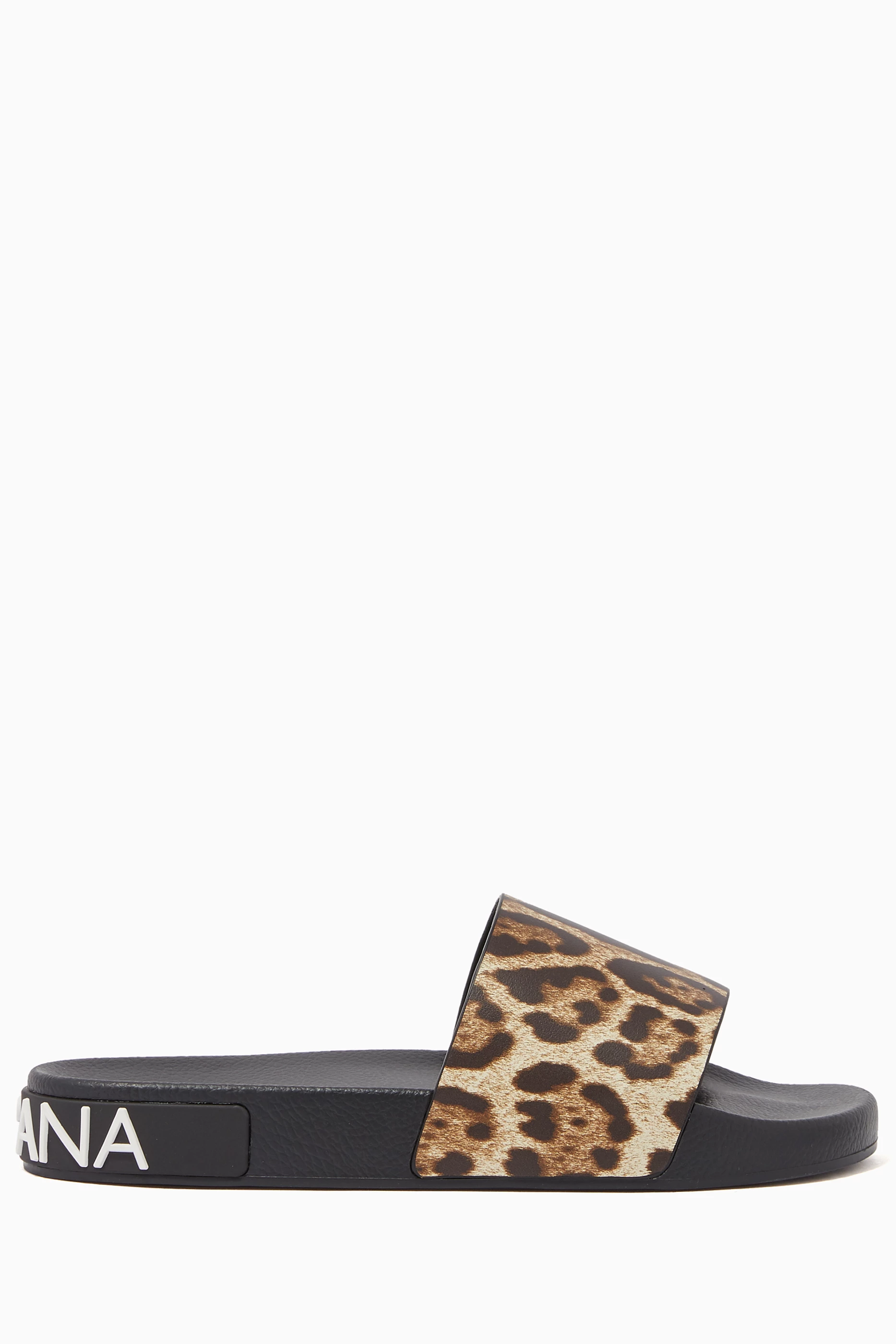 Dolce and new arrivals gabbana leopard slides