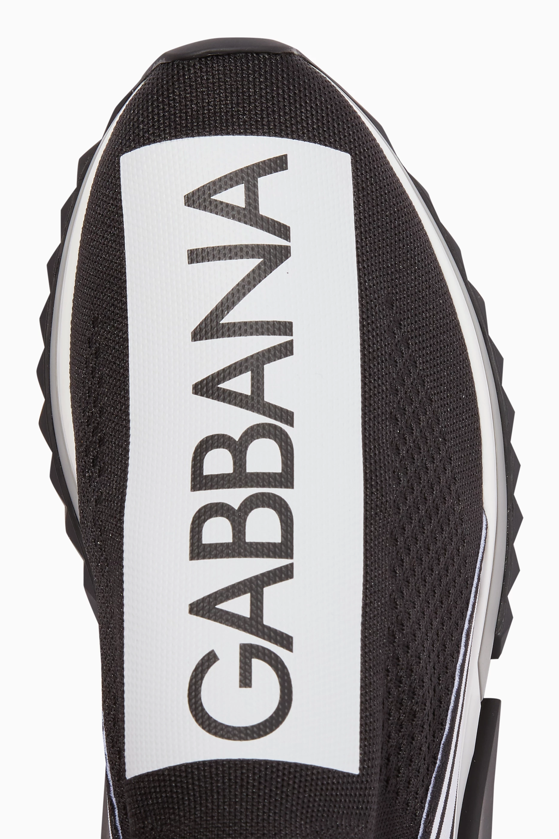 Buy Dolce Gabbana Black Sorrento Stretch Knit Sneakers for Men