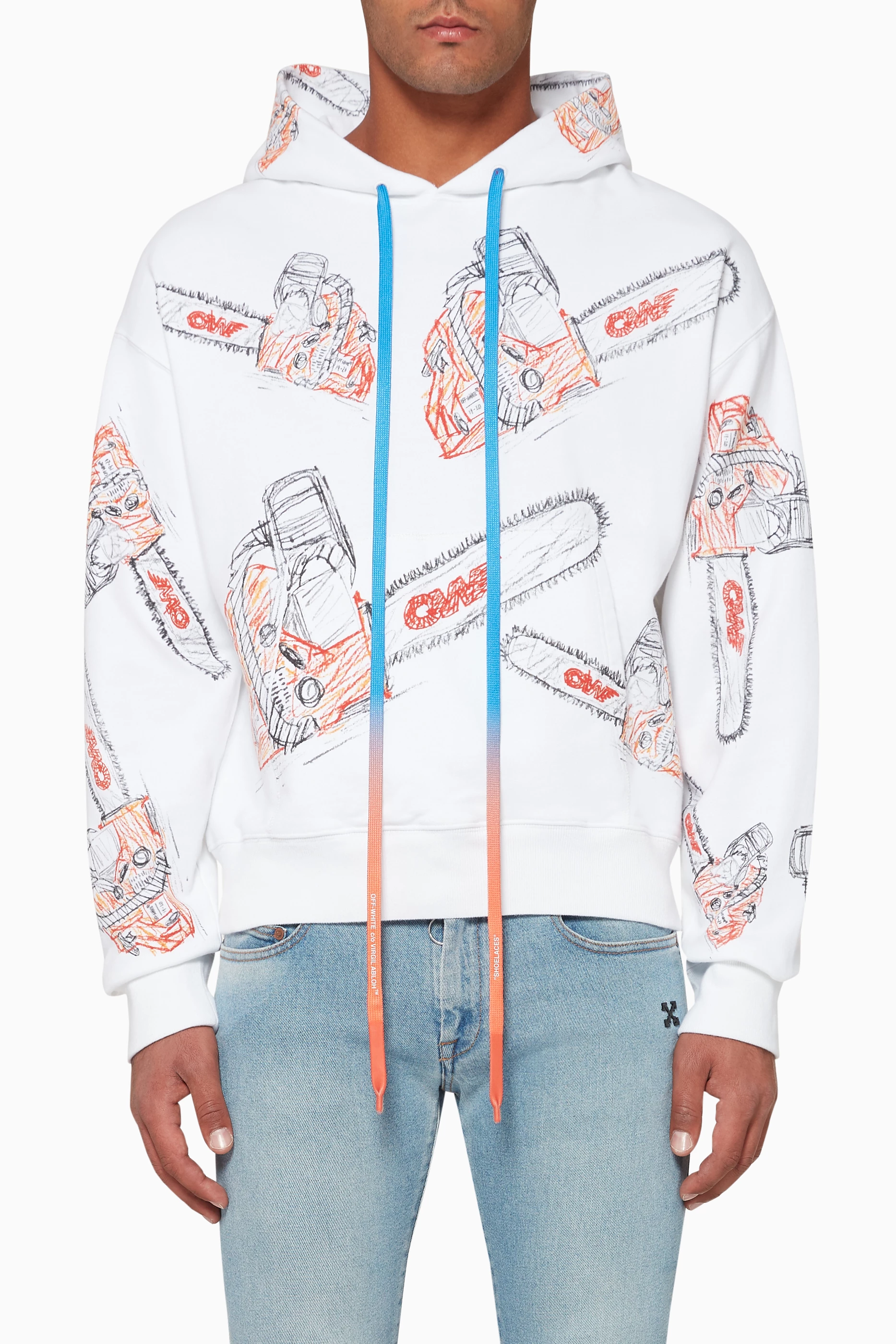 Off white chainsaw hoodie cheap