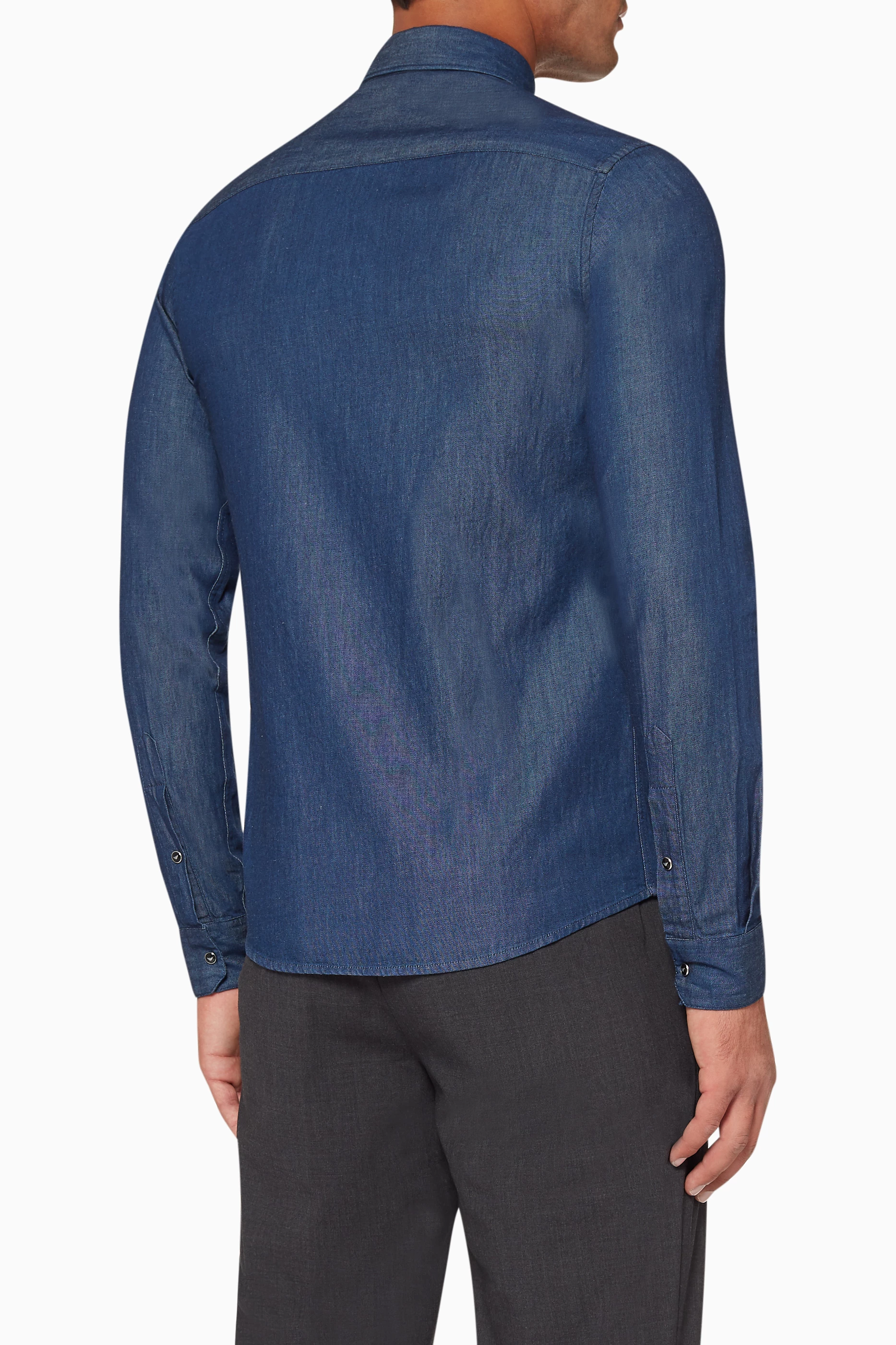 Denim shirt 2025 with snaps
