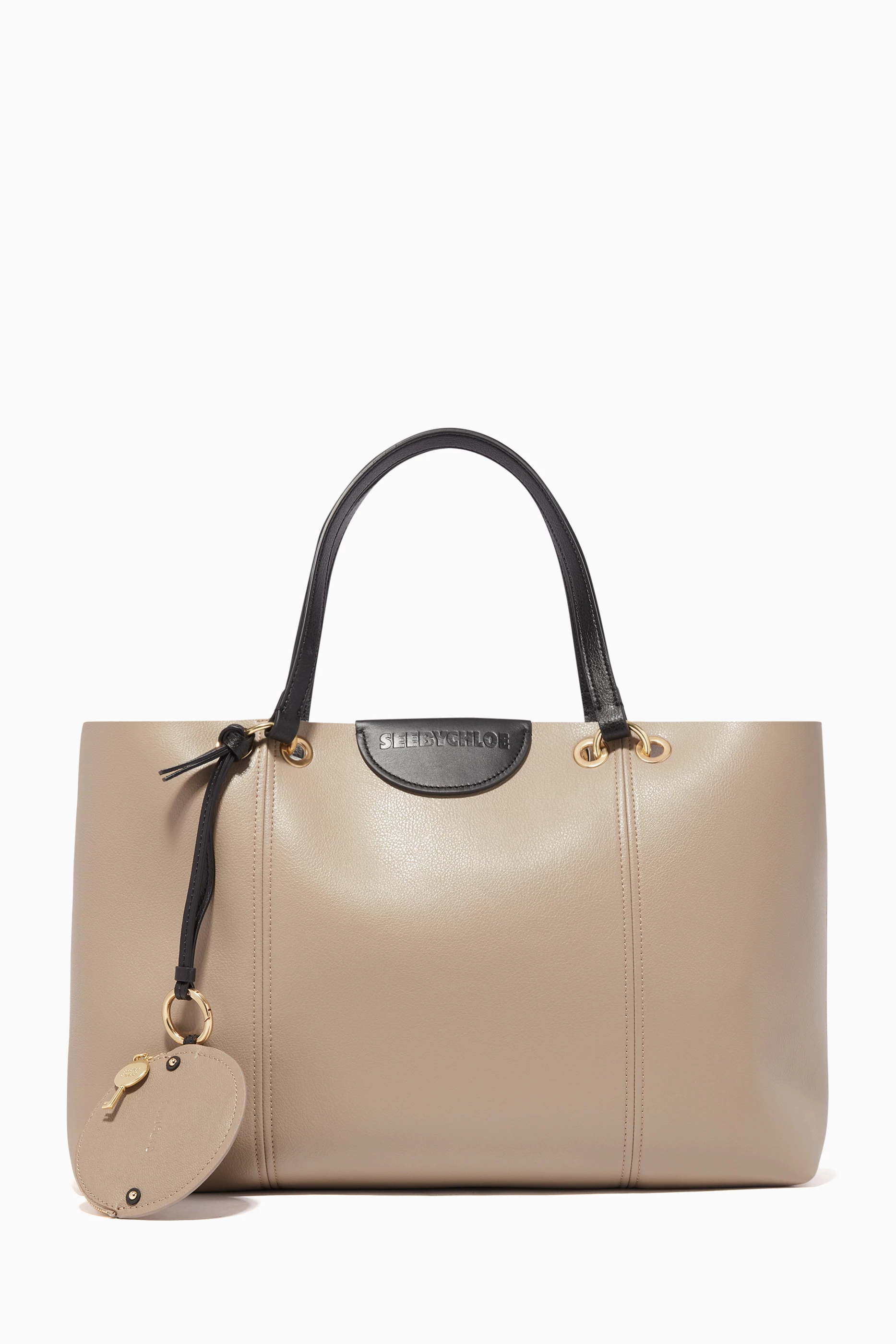 Buy See By Chlo Grey Large Marty Tote Bag for Women in UAE Ounass