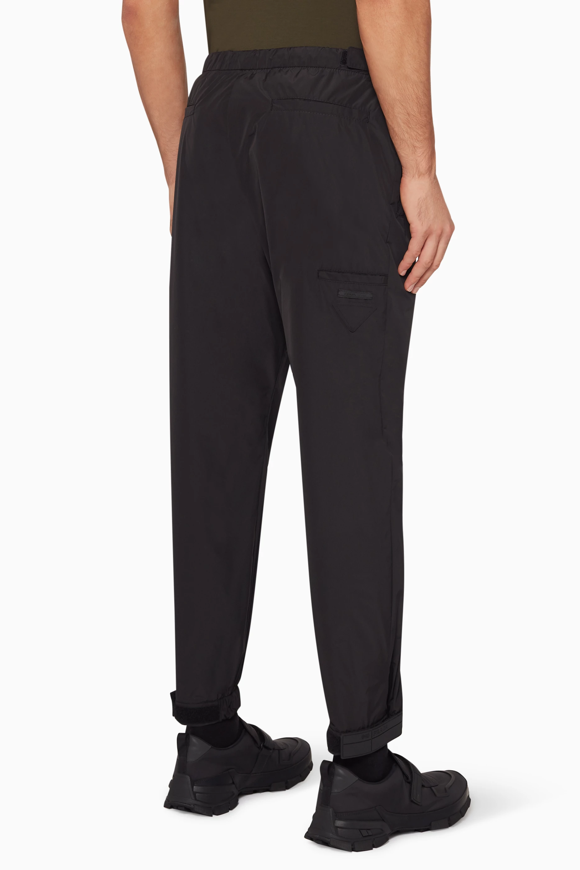 Prada rubber tag track pants new arrivals