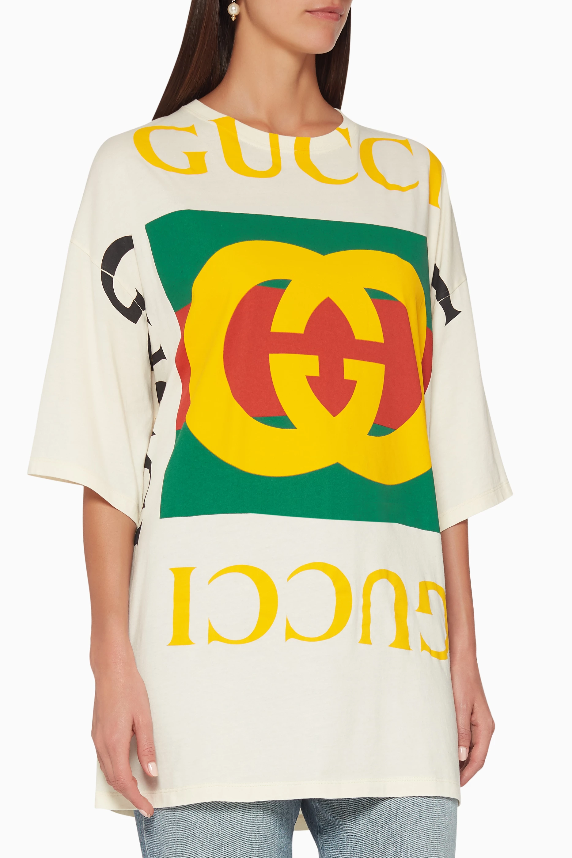 Gucci big logo t shirt 2025