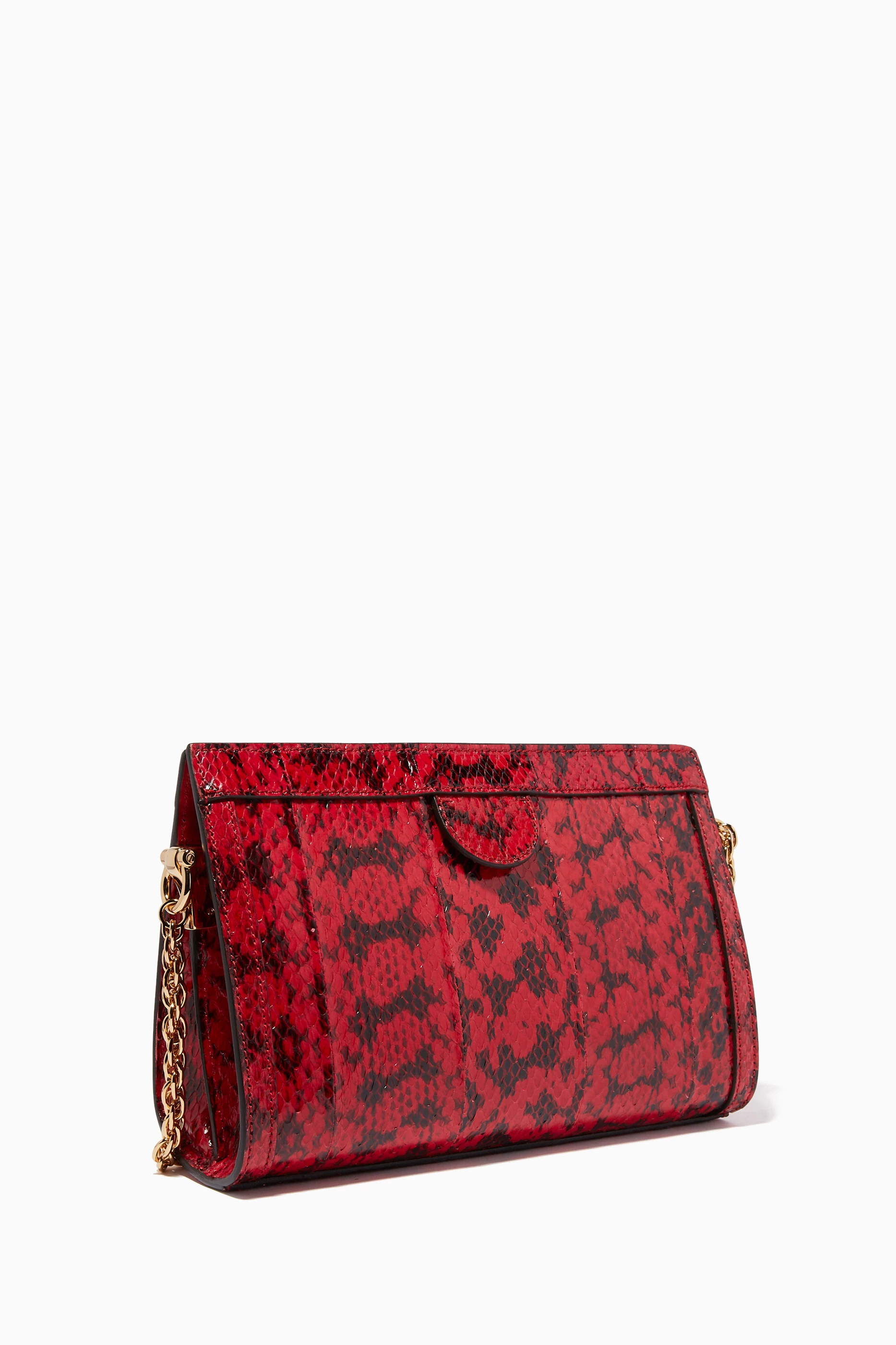 Gucci red deals snakeskin bag