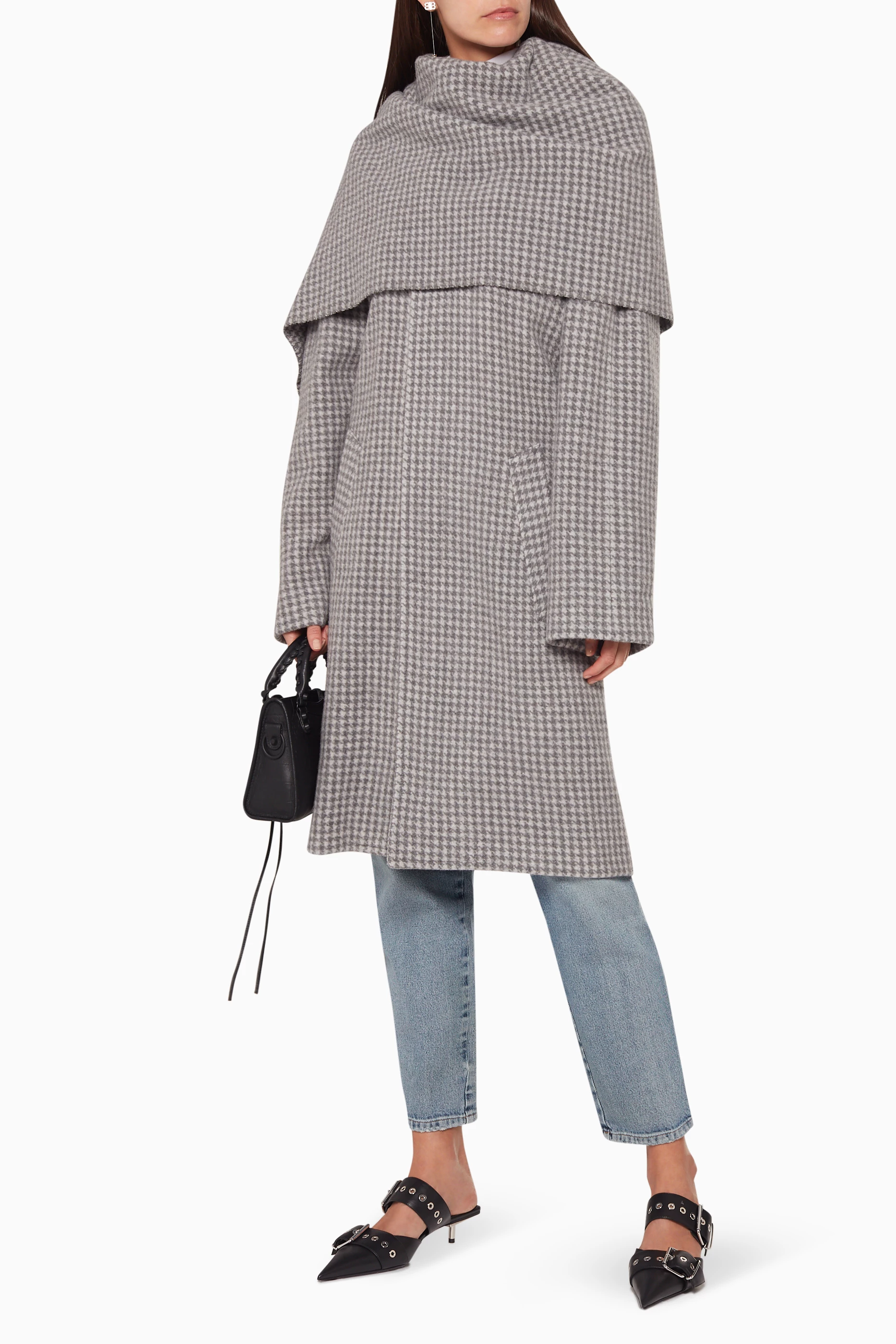 Balenciaga clearance houndstooth coat