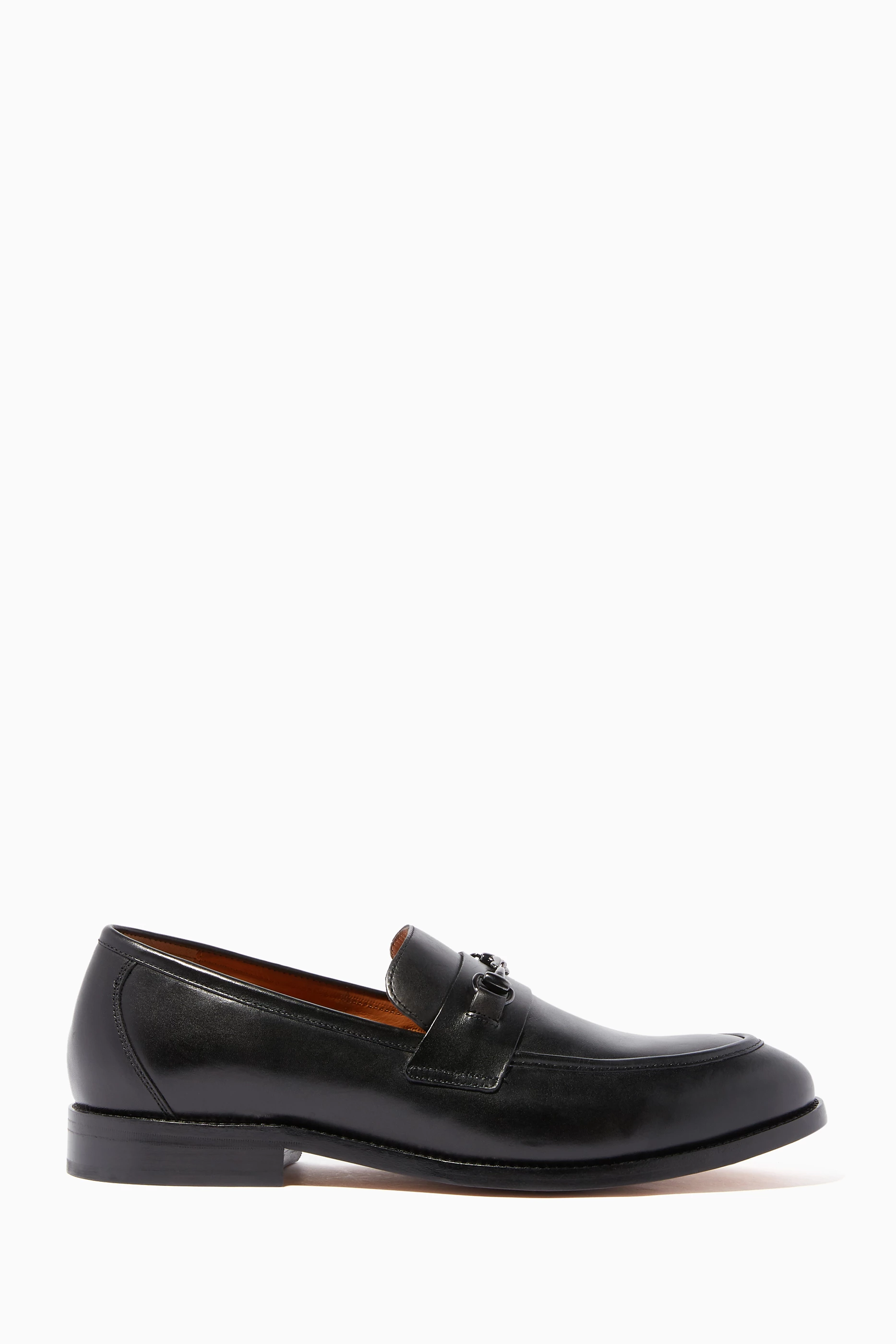 Buy Cole Haan Black Kneeland Bit Leather Loafers for Men in UAE
