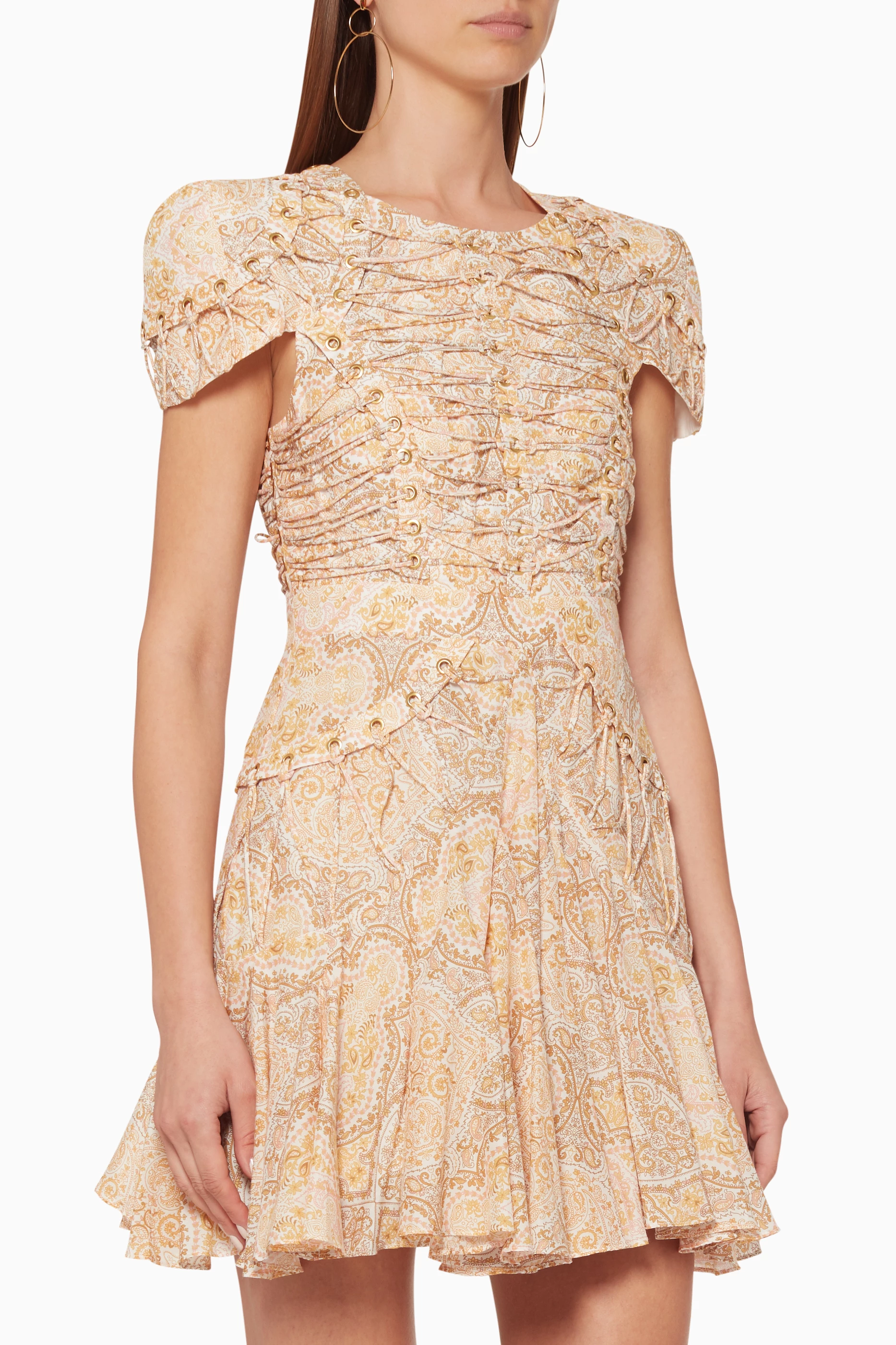 Buy THURLEY Yellow Faithful Mini Dress for WOMEN in UAE Ounass
