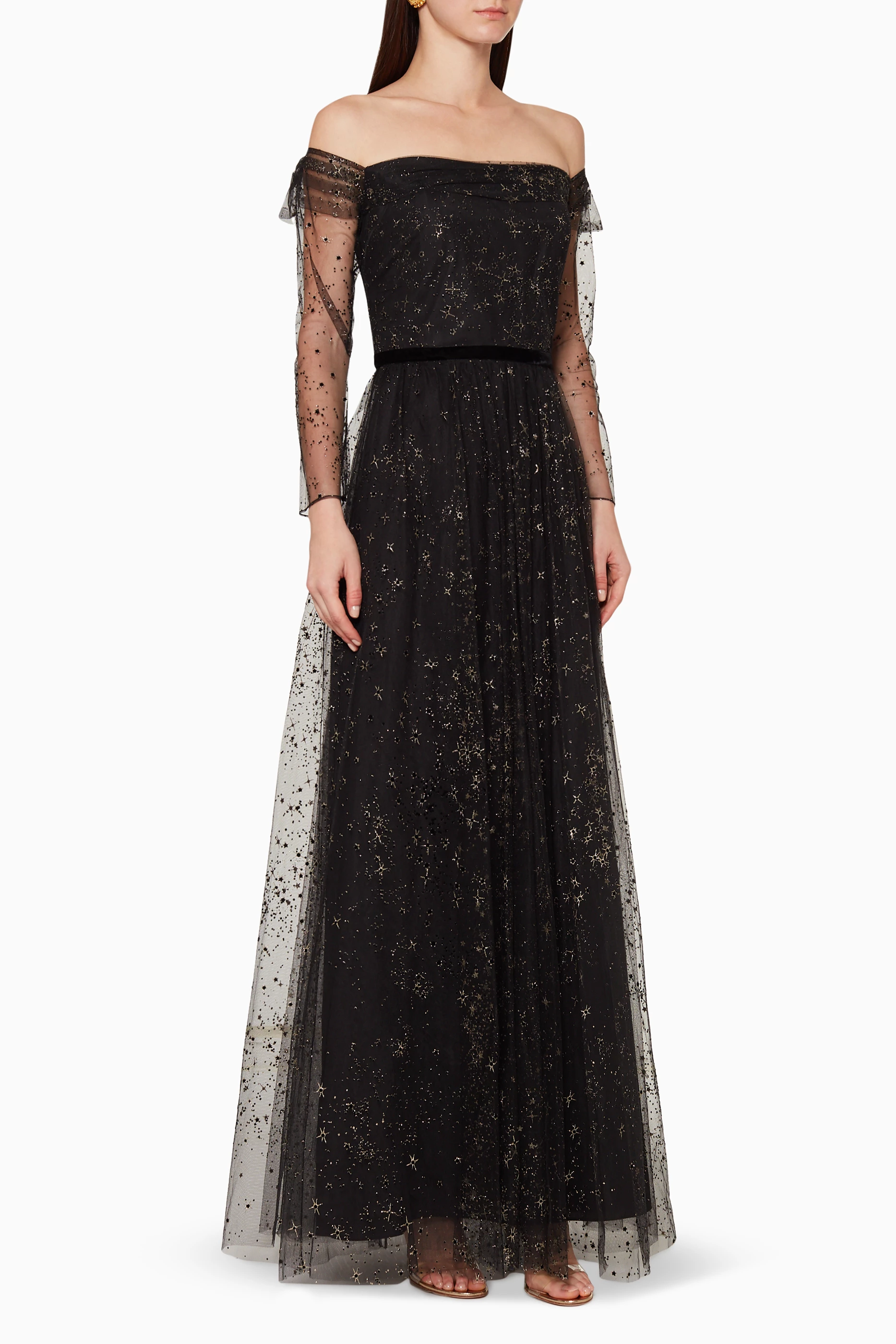 Marchesa glitter store tulle gown