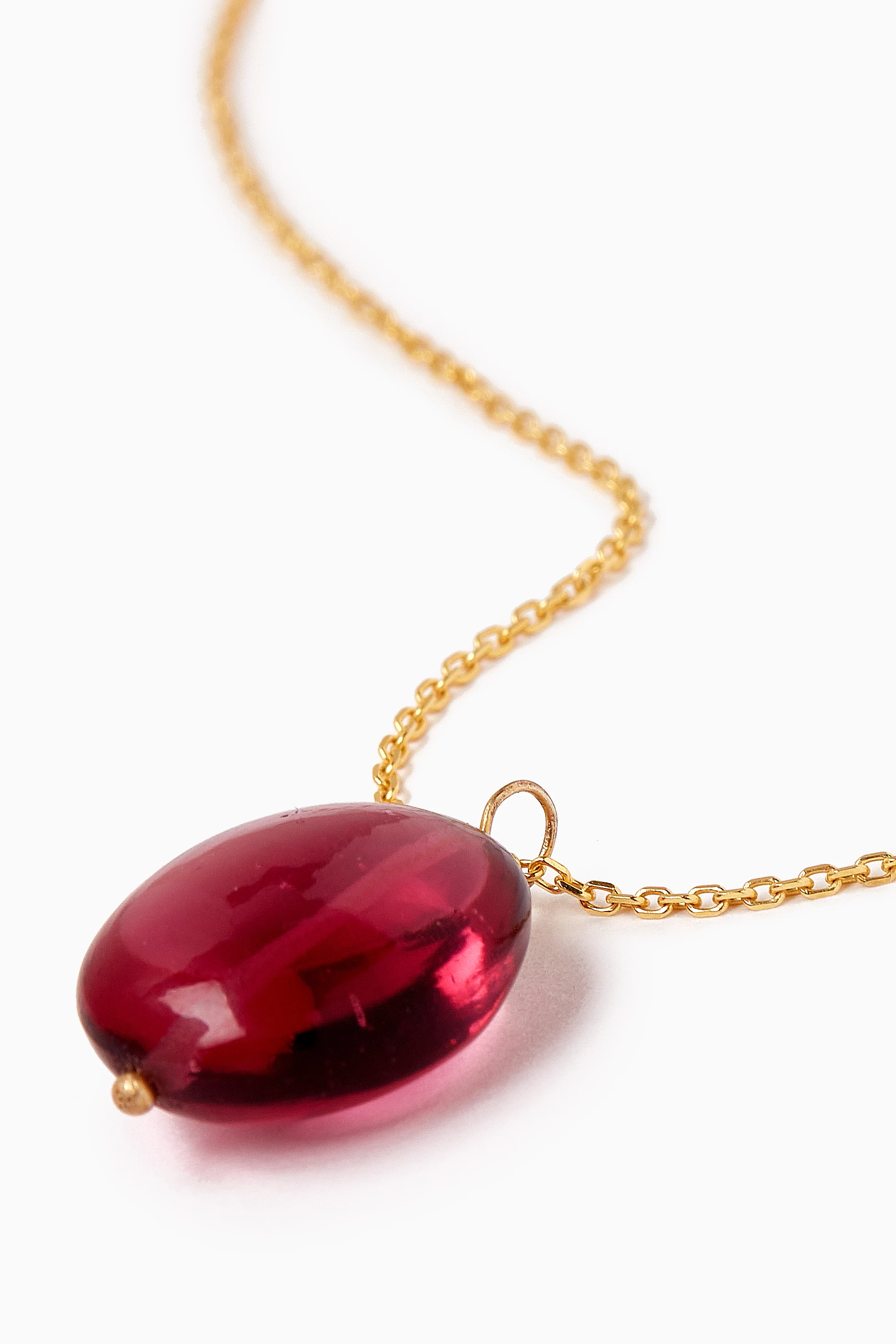 Pink shop stone necklace