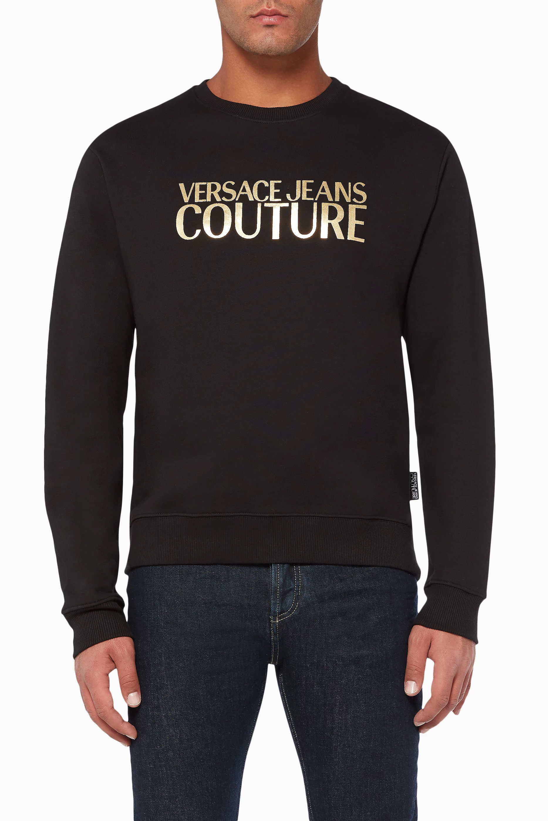 Versace jeans crew hotsell neck sweatshirt black