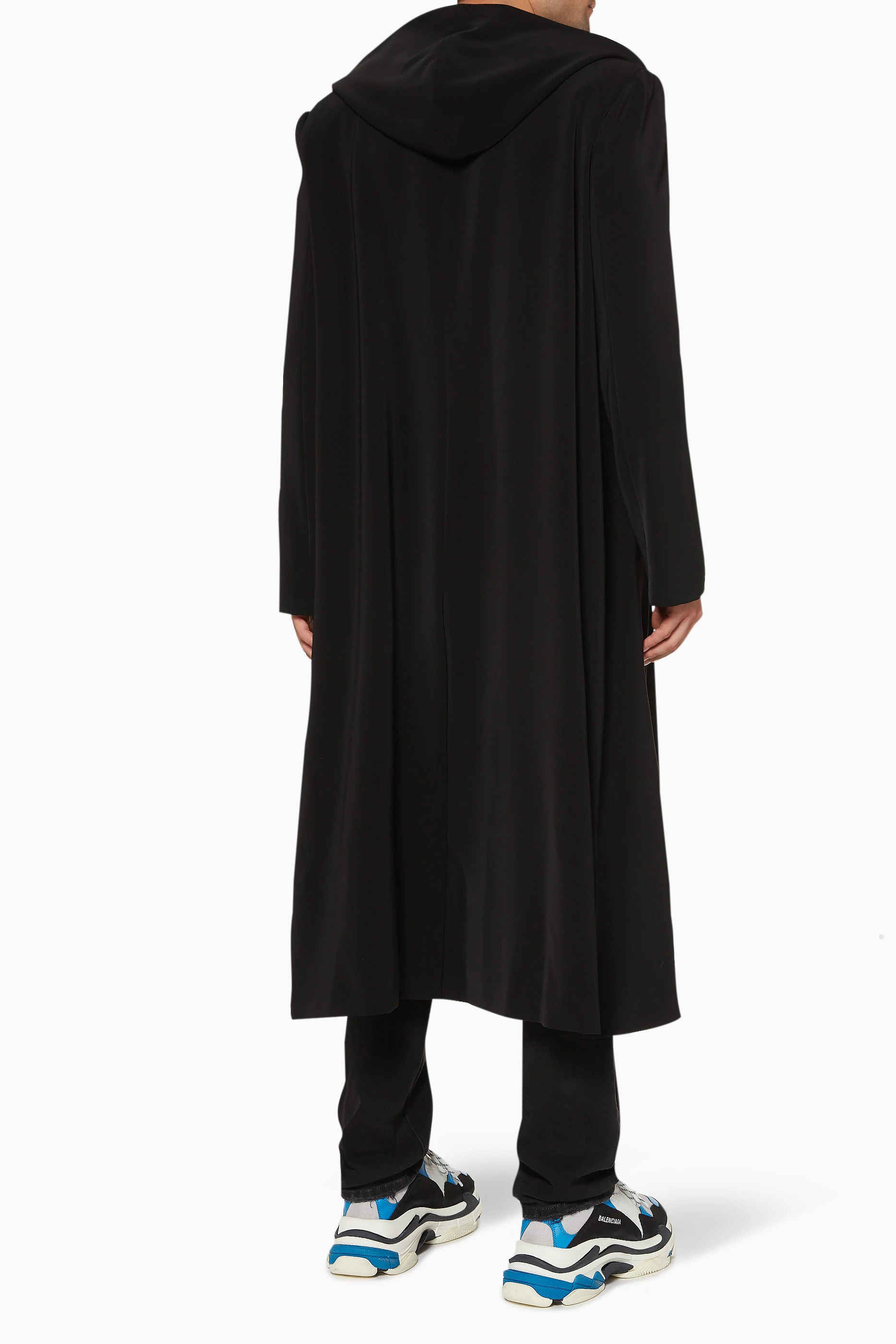 Buy Balenciaga Black Classic Hooded Coat for Men in UAE Ounass
