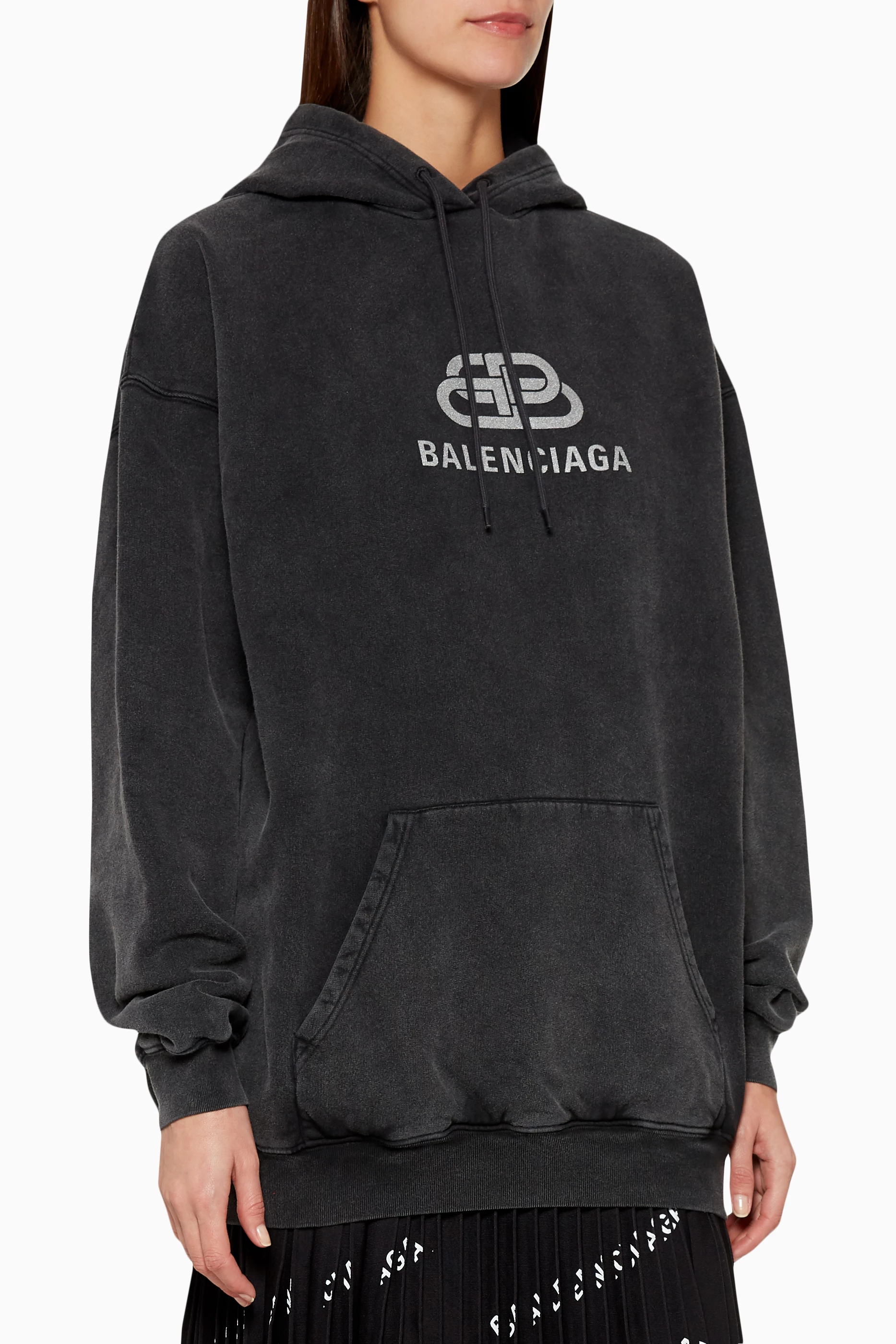 Balenciaga hoodie print top
