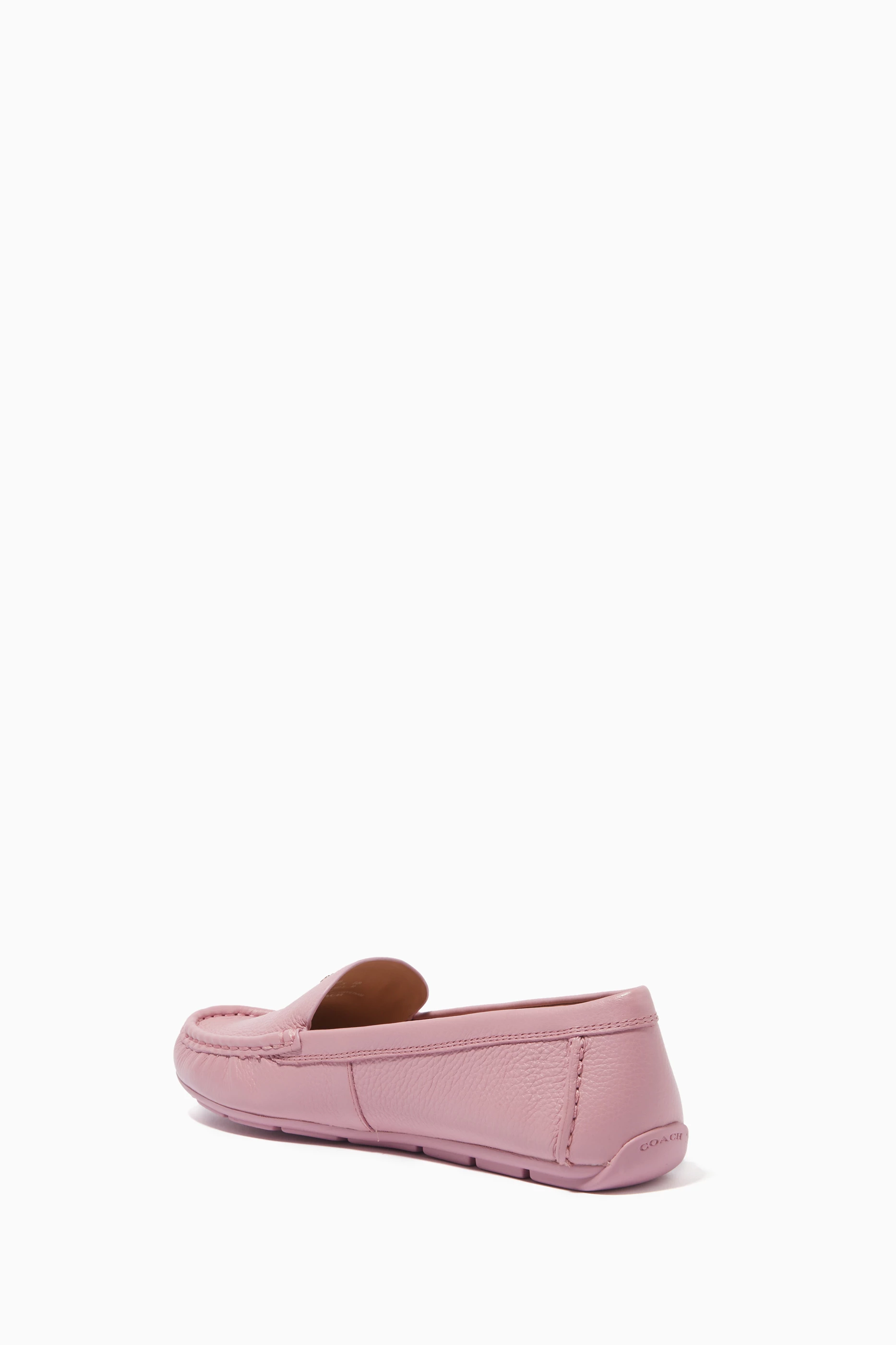 Coach shop pink loafers