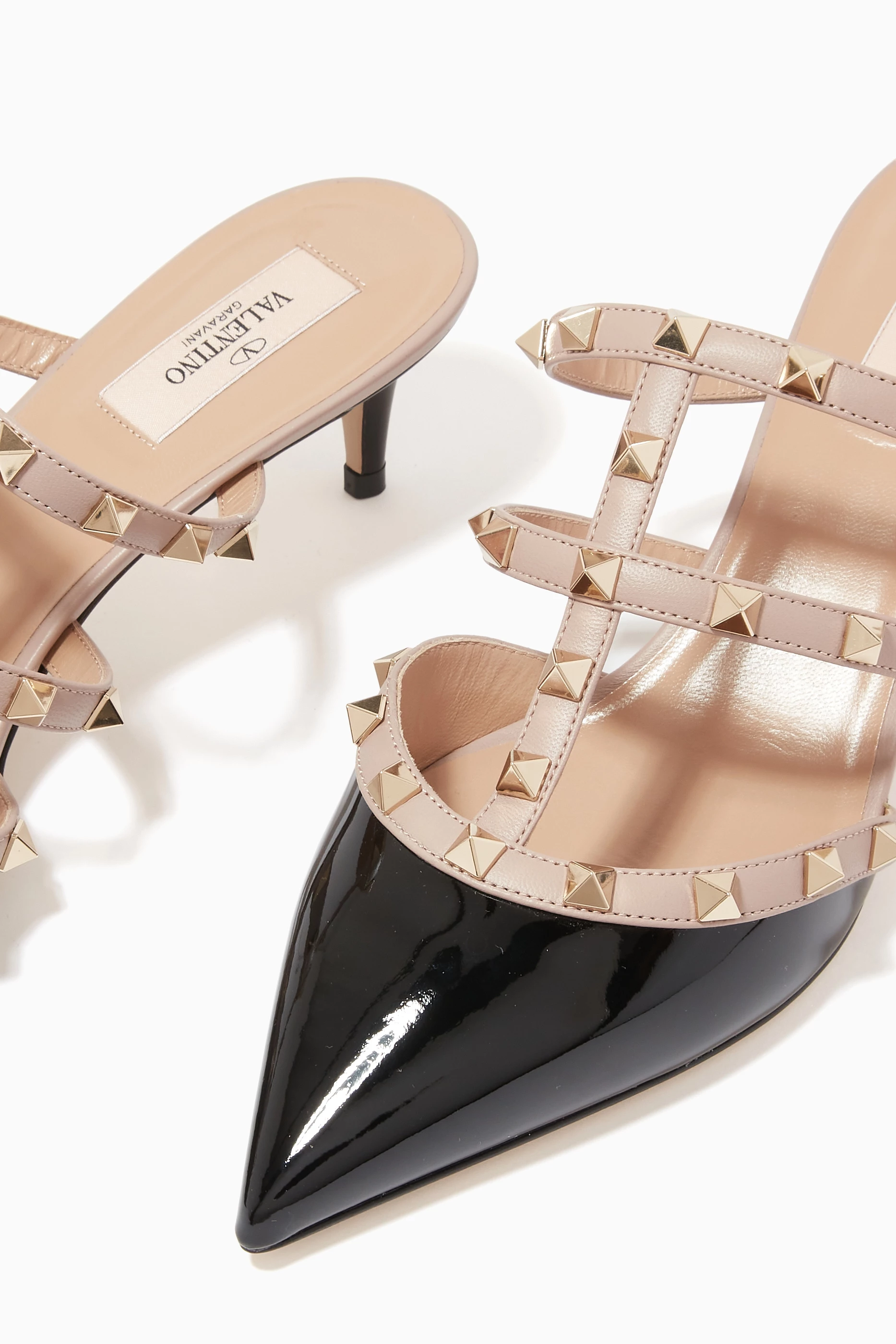 Rockstud calfskin mule hotsell