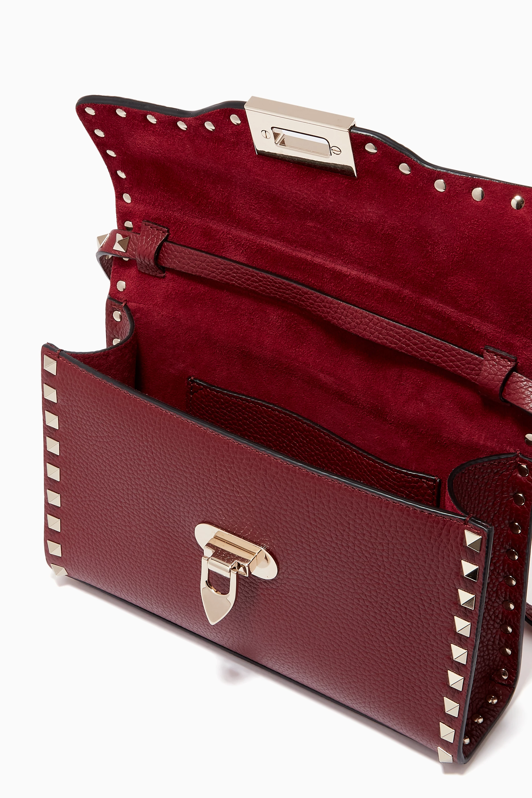 Valentino rockstud sales bag burgundy