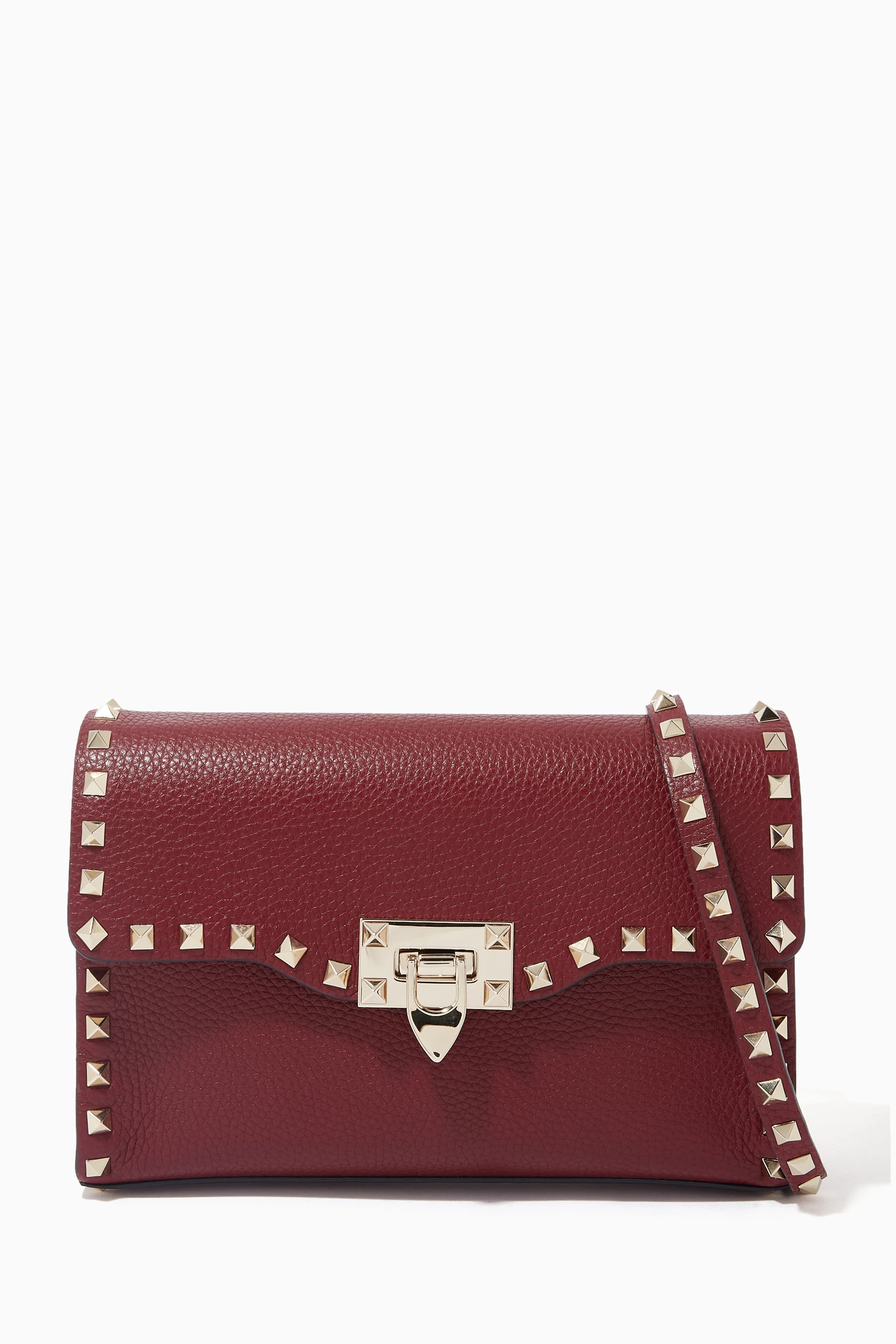 Valentino rockstud best sale clutch red