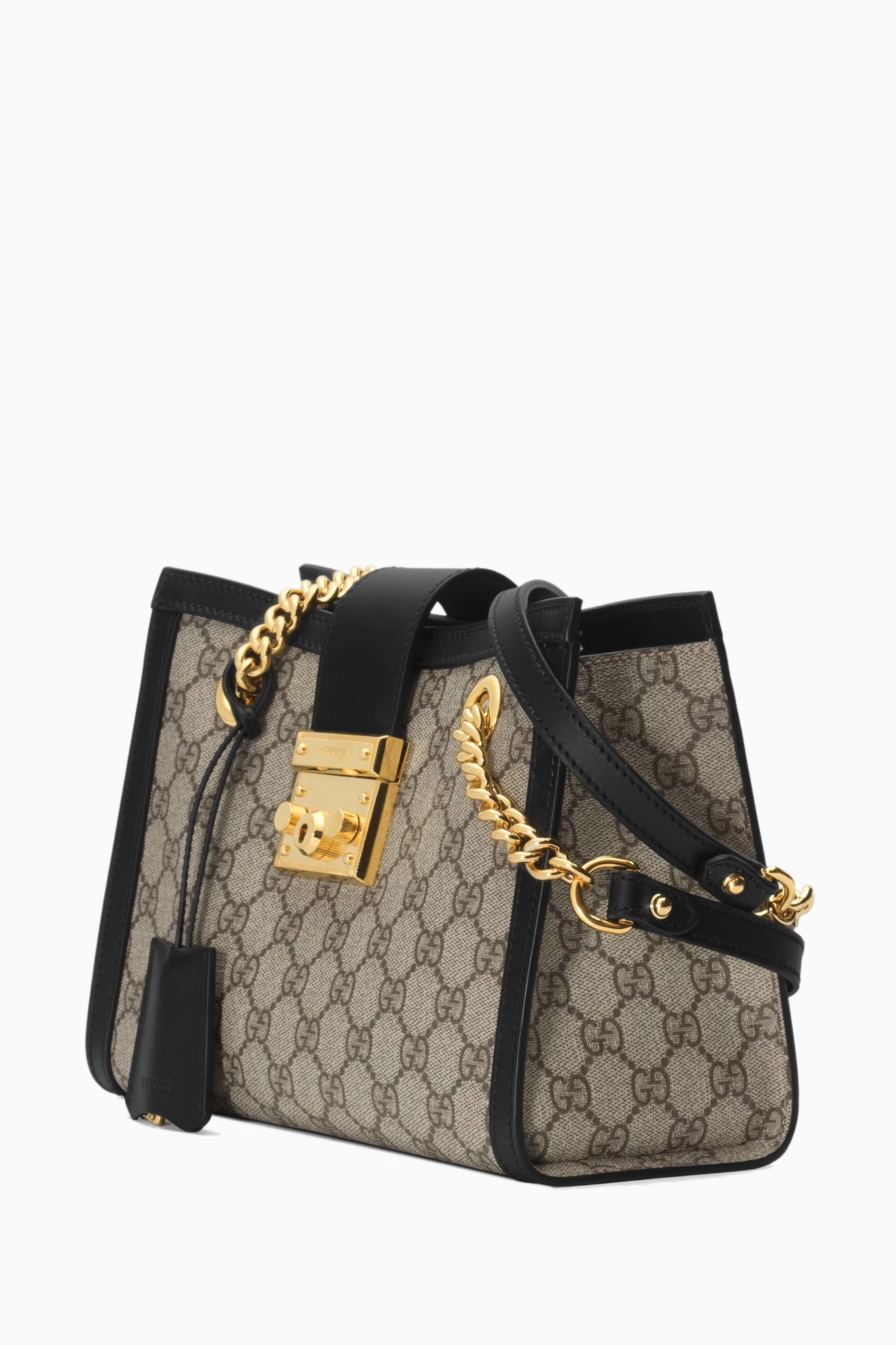 Buy Gucci Black Small Padlock Shoulder Bag in GG Supreme Canvas for Women in UAE Ounass
