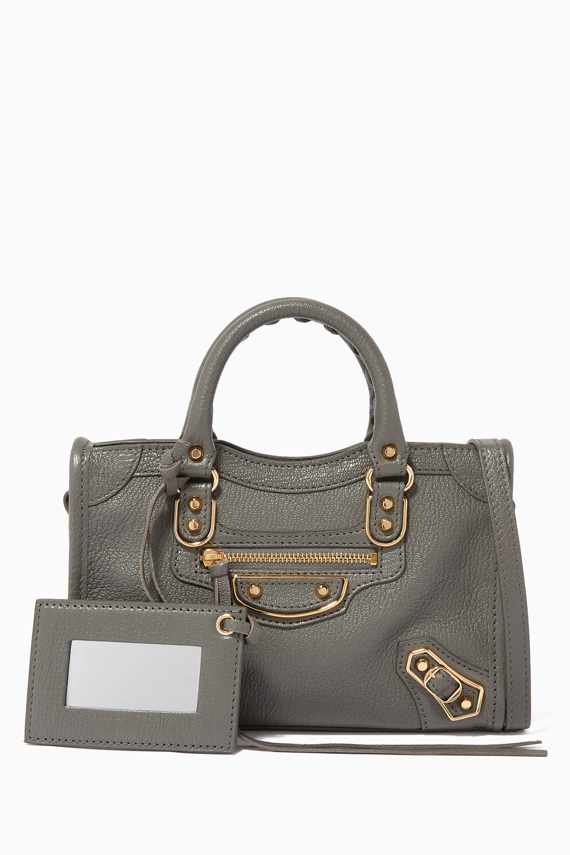 Buy Balenciaga Grey Nano City Metallic Edge Bag for Women in UAE Ounass